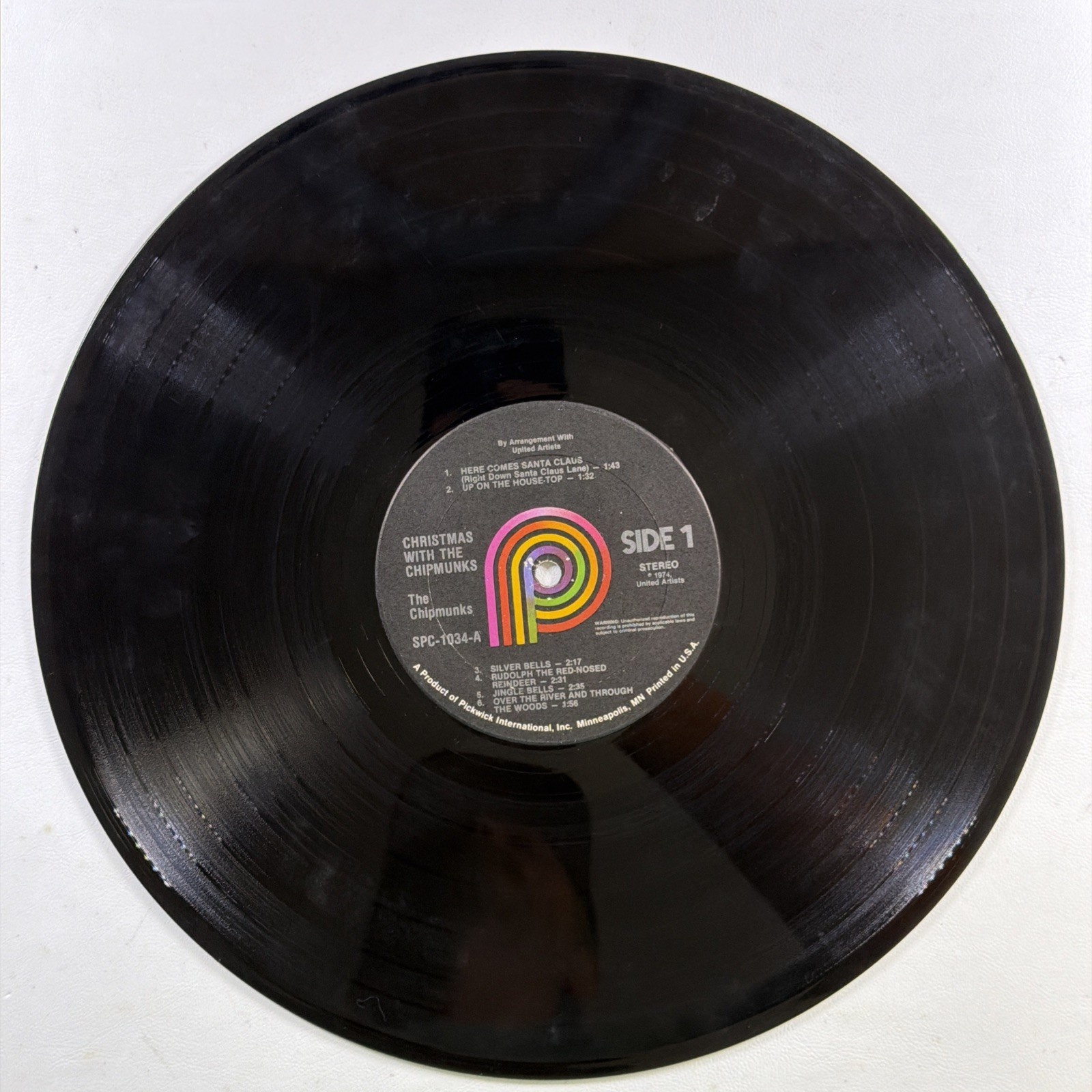 The Chipmunks—Christmas With The Chipmunks LP Pickwick SPC-1034 VG 1974 - Image 5