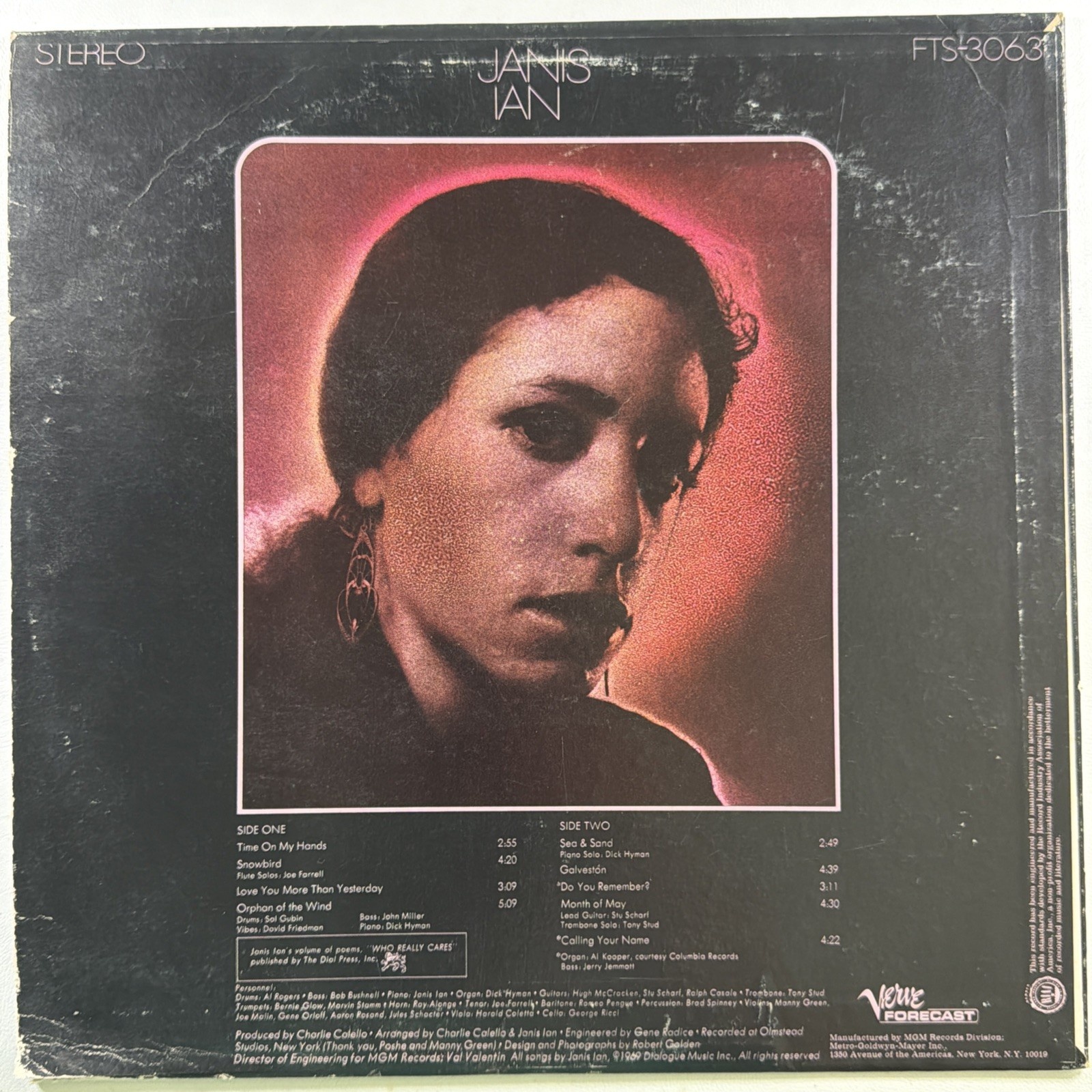 Janis Ian - Who Really Cares LP Verve Forecast FTS 3063 EX 1969 White Promo - Image 2