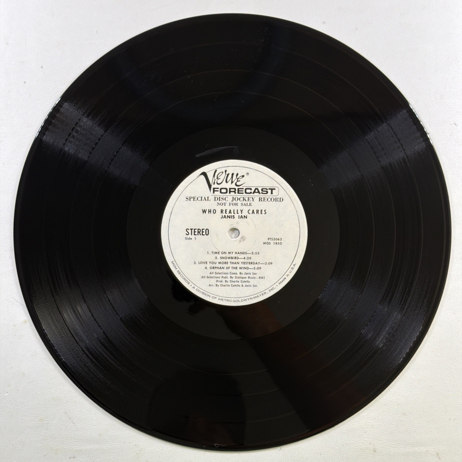Janis Ian - Who Really Cares LP Verve Forecast FTS 3063 EX 1969 White Promo - Image 5