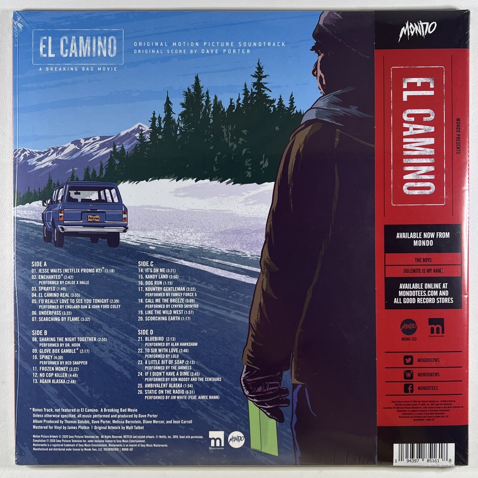 El Camino A Breaking Bad Movie Soundtrack 2LP Mondo Sealed Ltd Ed 1500 180g 2020 - Image 2