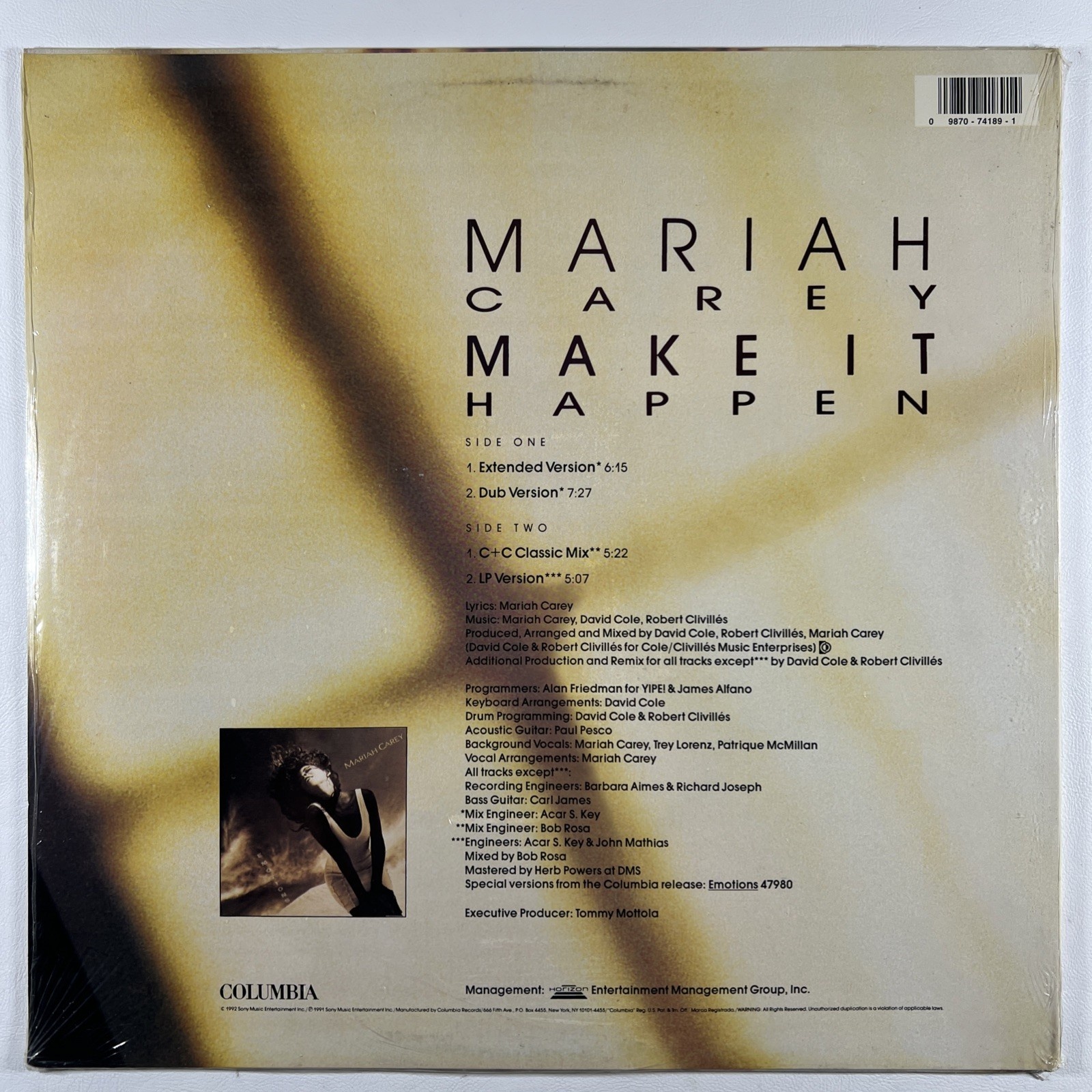 Mariah Carey - Make It Happen Maxi Single Columbia Sealed C&C Remixes 1992 - Image 2