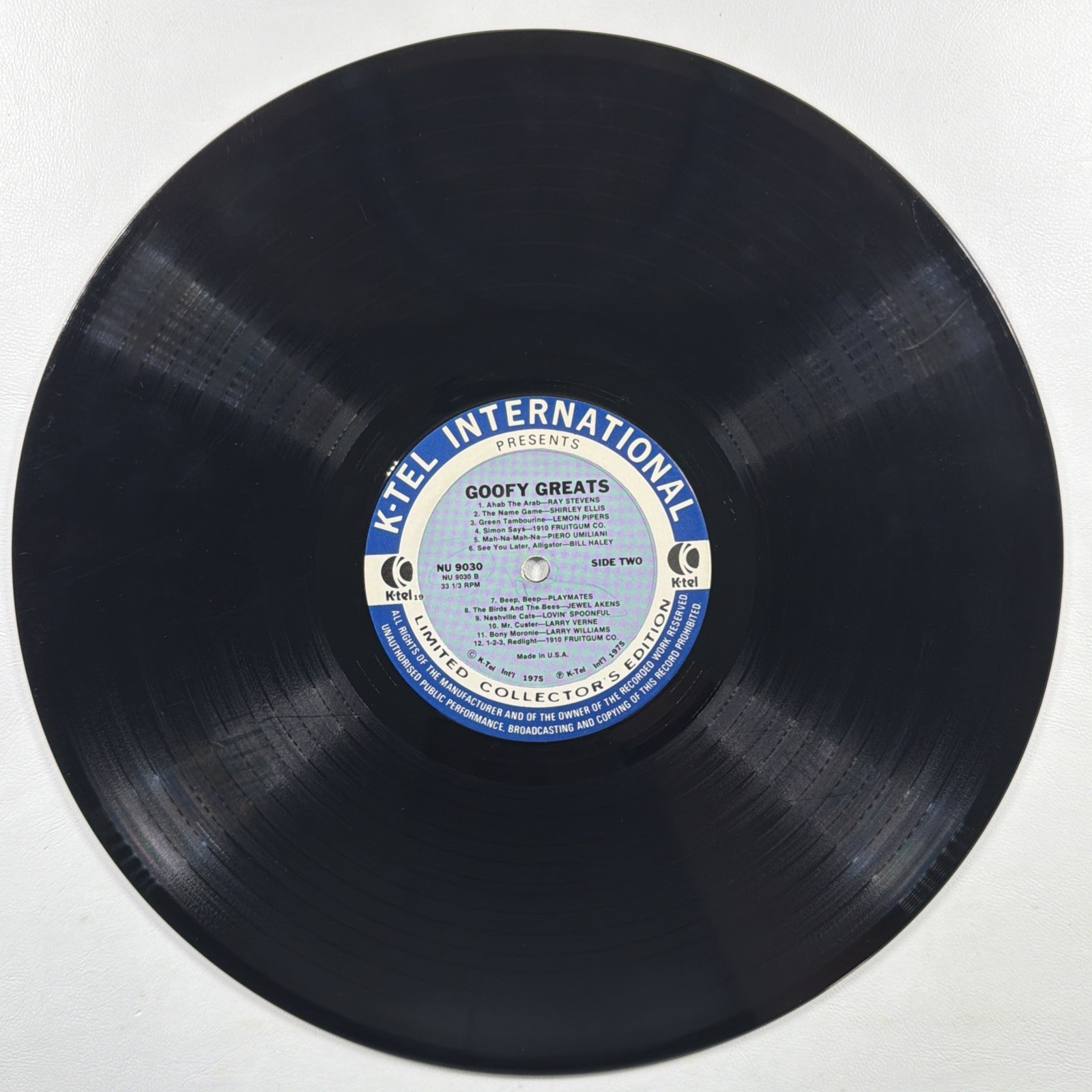 K-Tel Goofy Greats LP 12" Black Vinyl Stereo 1975 Collector's Ed NU 9030 VG+ - Image 4