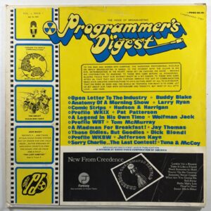 Programmer’s Digest Vol 1 Issue 1 July 10 1972 LP VG+ 1972 Promo Gatefold