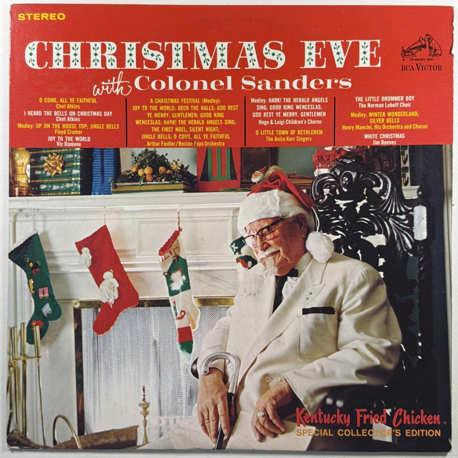 Christmas Eve w/Colonel Sanders LP RCA Victor PRA-255 EX 1967 Insert Chet Atkins