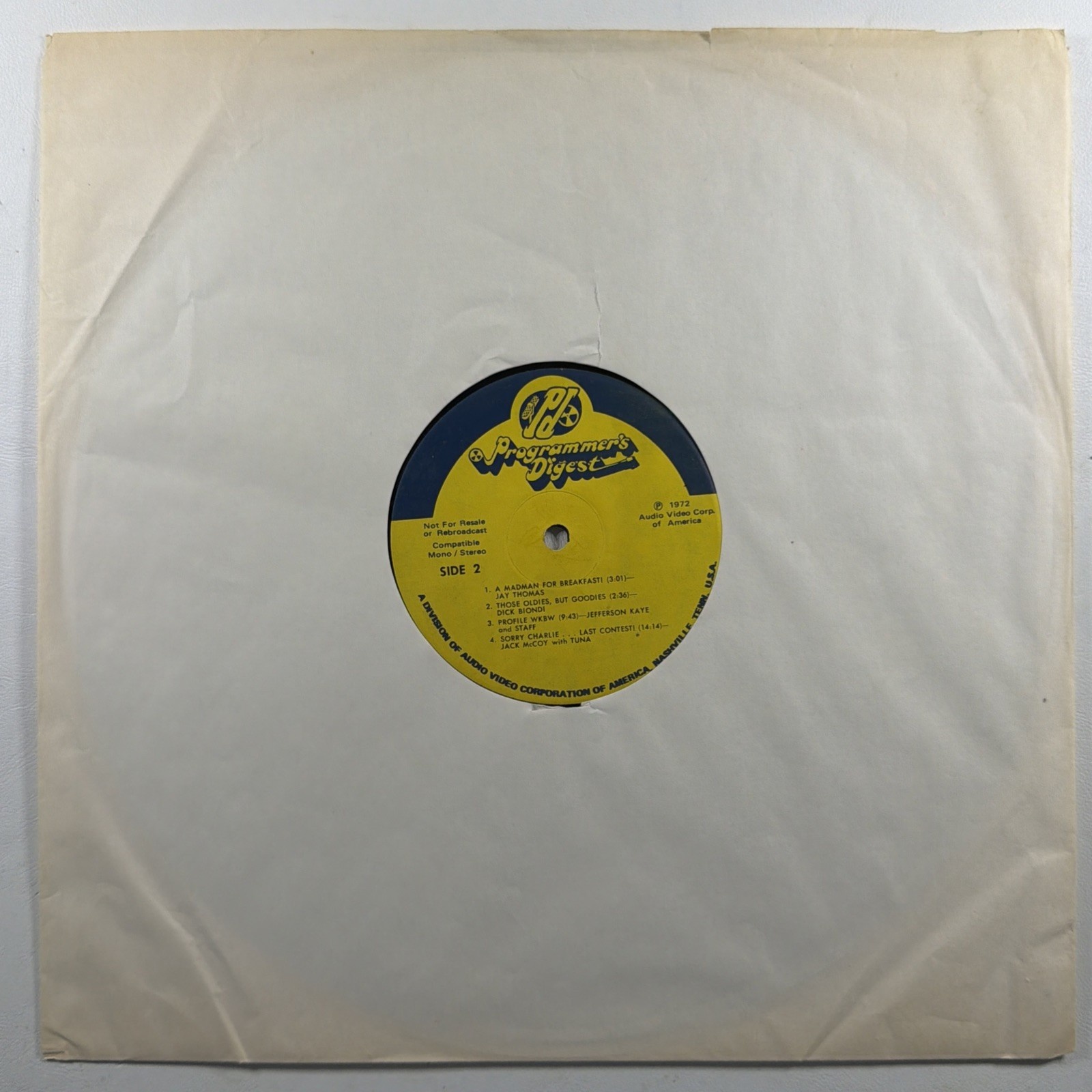 Programmer’s Digest Vol 1 Issue 1 July 10 1972 LP VG+ 1972 Promo Gatefold - Image 5