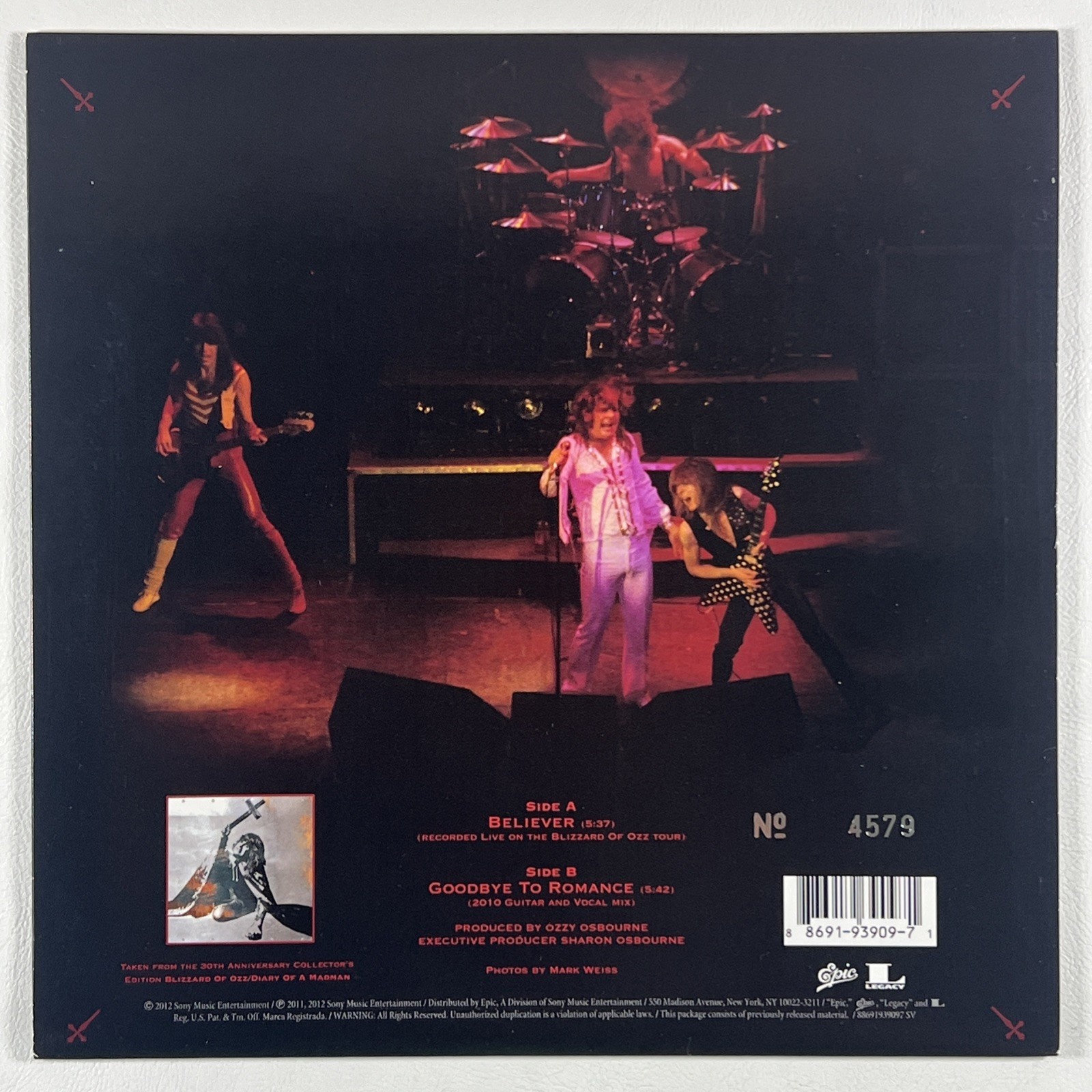 Ozzy Osbourne - Believer Ltd Ed Single 2012 RSD Polka Dot 7” Vinyl EX Numbered - Image 4
