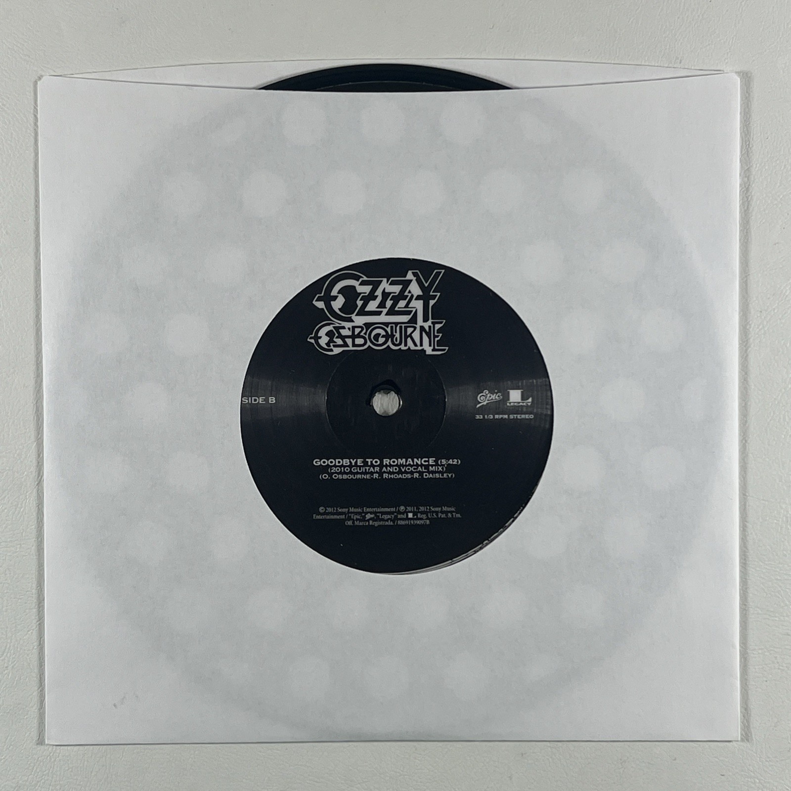 Ozzy Osbourne - Believer Ltd Ed Single 2012 RSD Polka Dot 7” Vinyl EX Numbered - Image 6