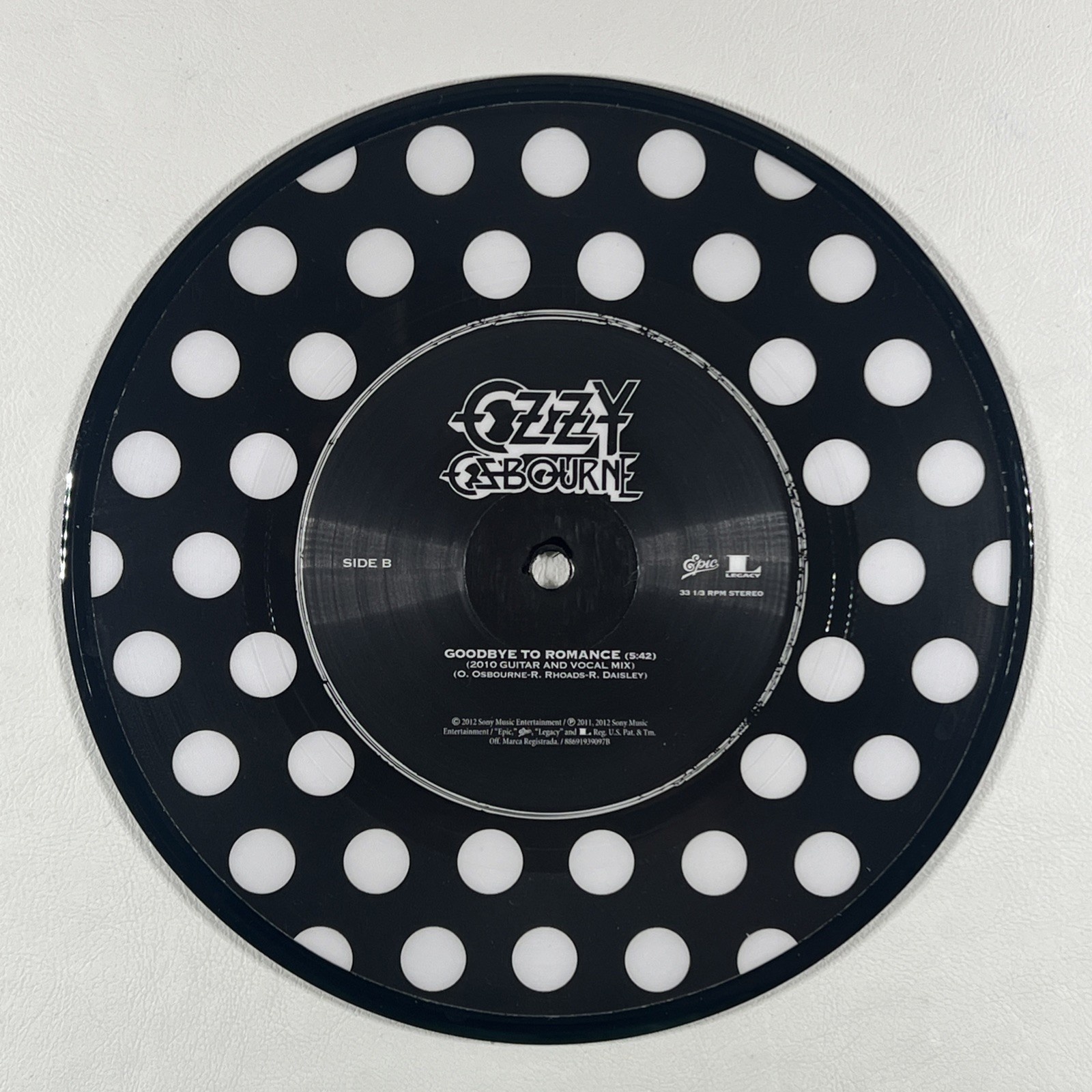 Ozzy Osbourne - Believer Ltd Ed Single 2012 RSD Polka Dot 7” Vinyl EX Numbered - Image 7