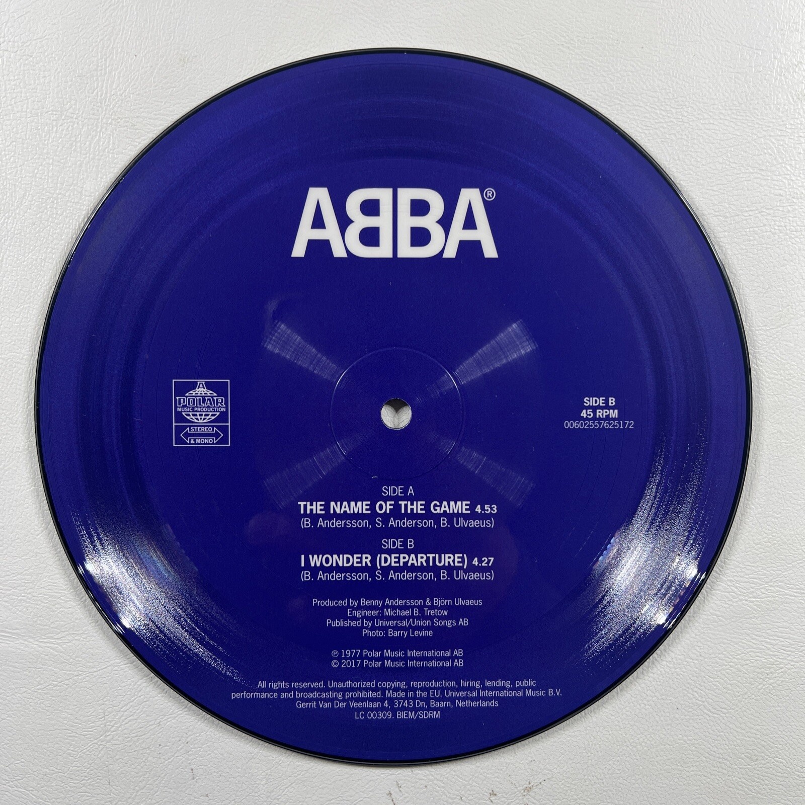 ABBA - The Name of the Game/I Wonder Single 7" Picture Disc EX 45RPM 2017 UK - Image 2