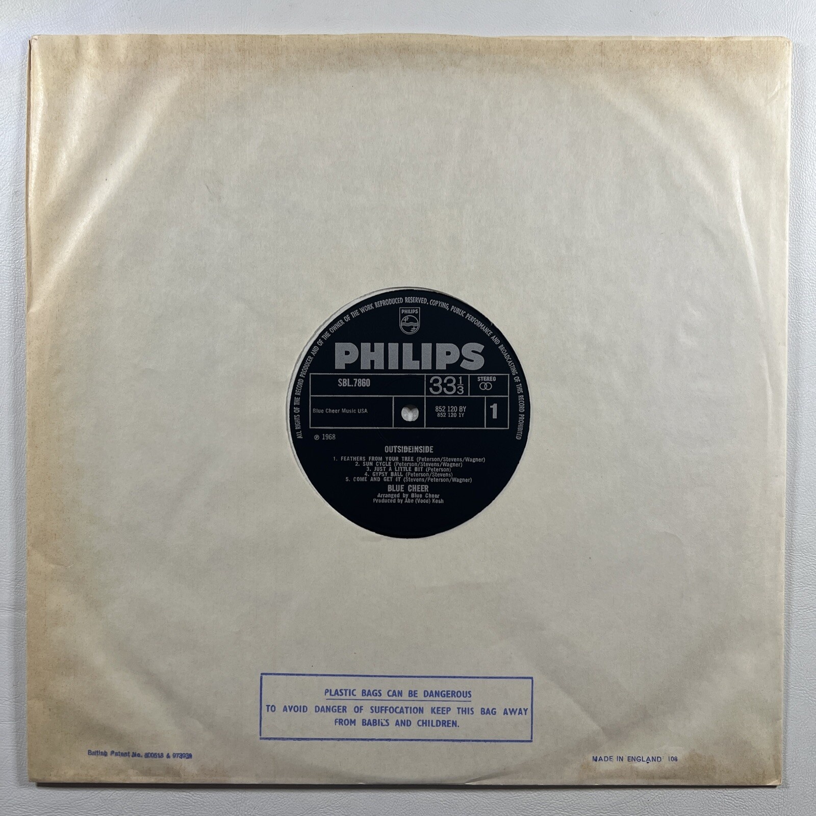 BLUE CHEER - Outside Inside LP Philips SBL 7860 EX 1968 1st Press UK Gatefold - Image 5