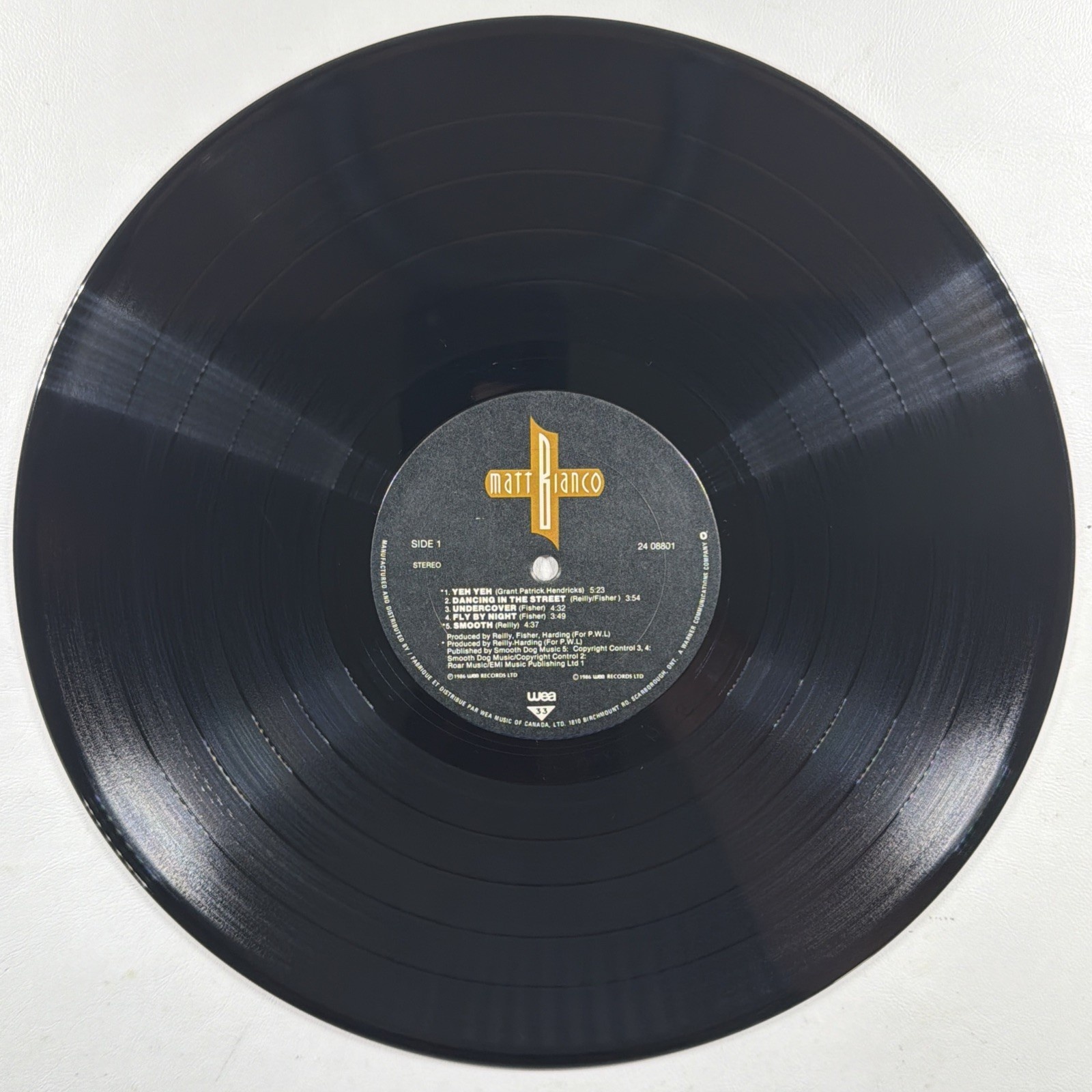 Matt Bianco - Self Titled LP WEA 1986 Canada Electronic Funk Soul - Image 5