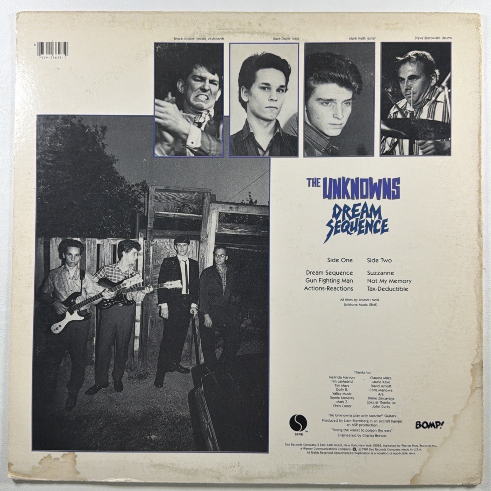 The Unknowns - Dream Sequence LP Sire MINI 3626 EX Promo 1981 New Wave Rock - Image 3