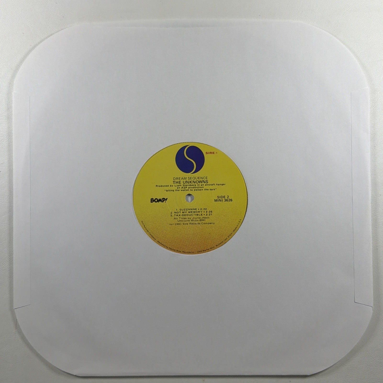 The Unknowns - Dream Sequence LP Sire MINI 3626 EX Promo 1981 New Wave Rock - Image 4