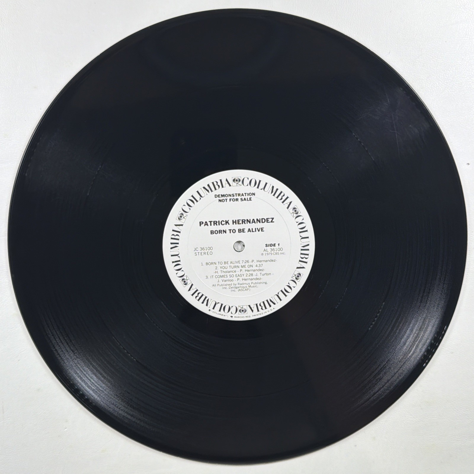 Patrick Hernandez - Born To Be Alive LP Columbia 36100 NM White Label Promo 1979 - Image 6