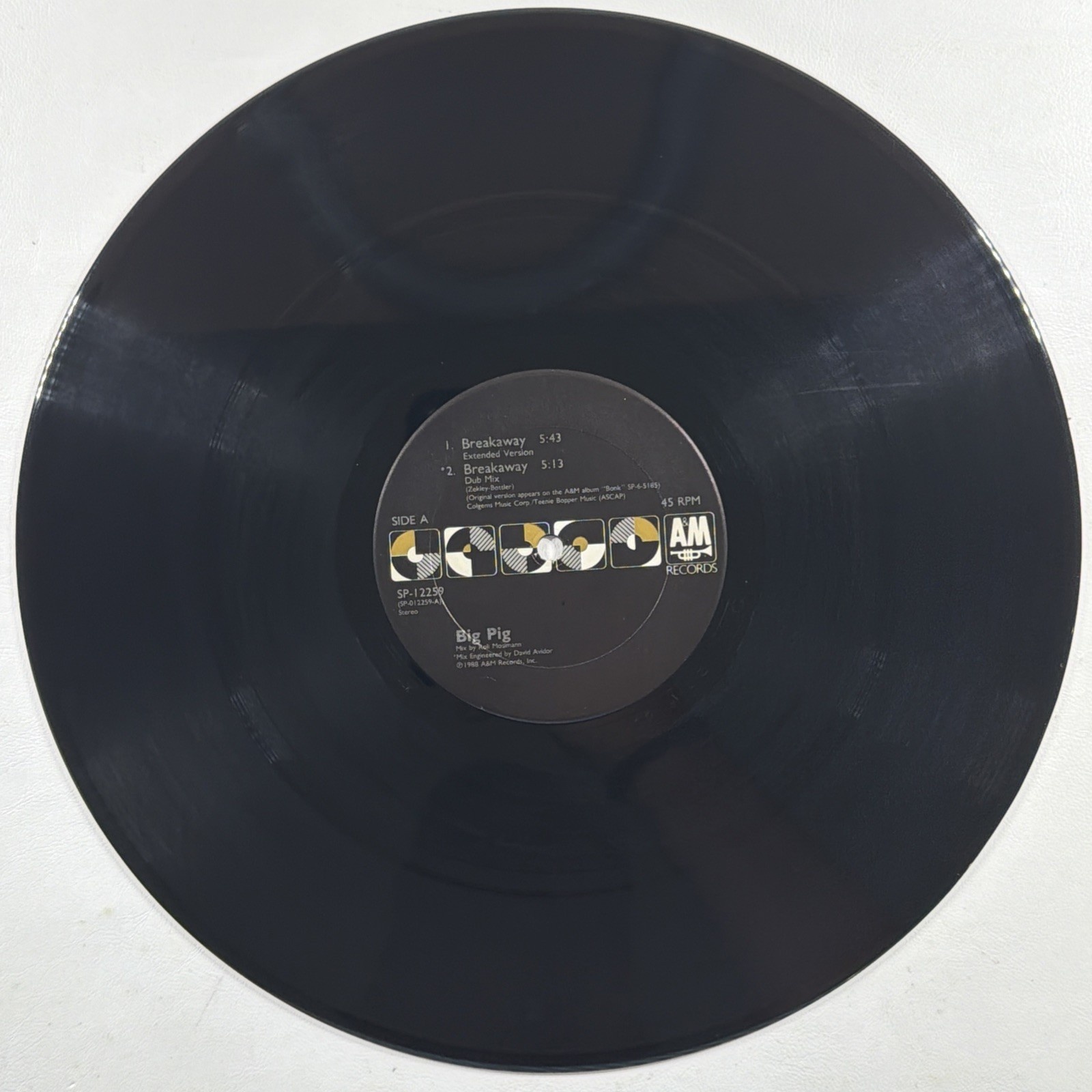 Big Pig - Breakaway 12” Single A&M SP-12259 Four Mixes EX 1988 45RPM - Image 5