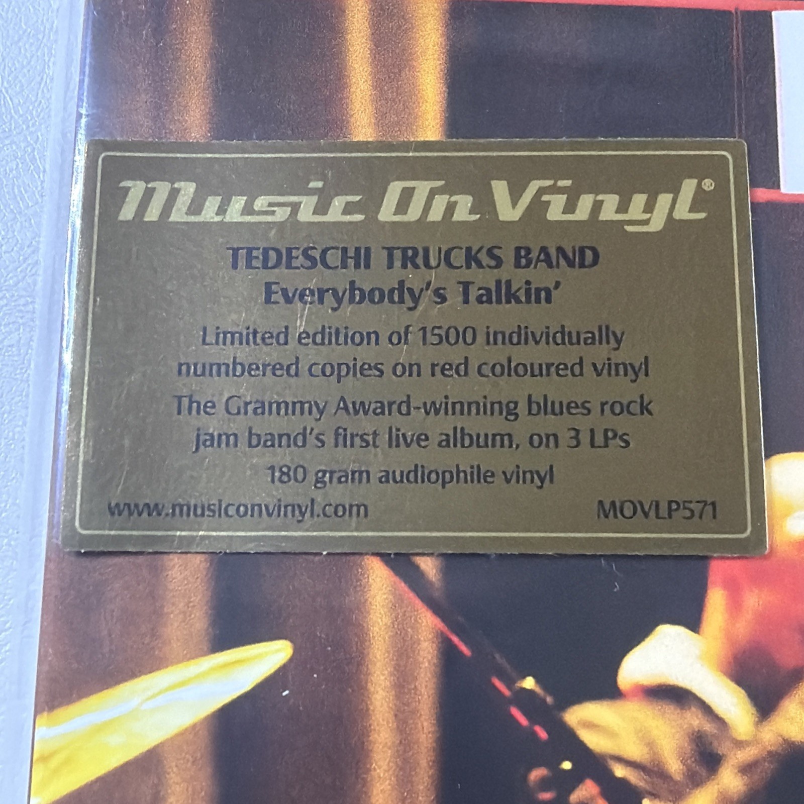 Tedeschi Trucks Band - Everybody's Talkin' 3LP MOV Sealed Ltd Ed 1500 Red 180g - Image 2