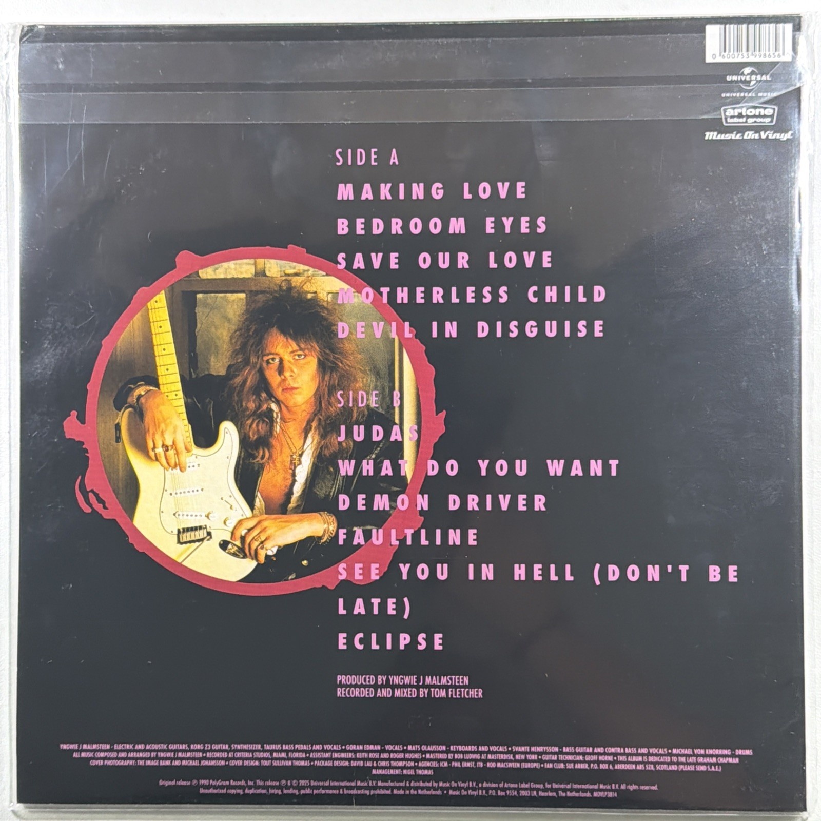 Yngwie Malmsteen - Eclipse LP MOVLP3814 Sealed 180g Audiophile 2025 EU Reissue - Image 3