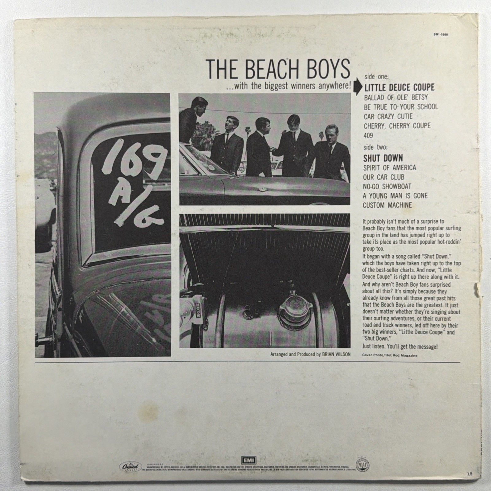 The Beach Boys - Little Deuce Coupe 32 LP Capitol SM-1998 VG+ 1976 - Image 2