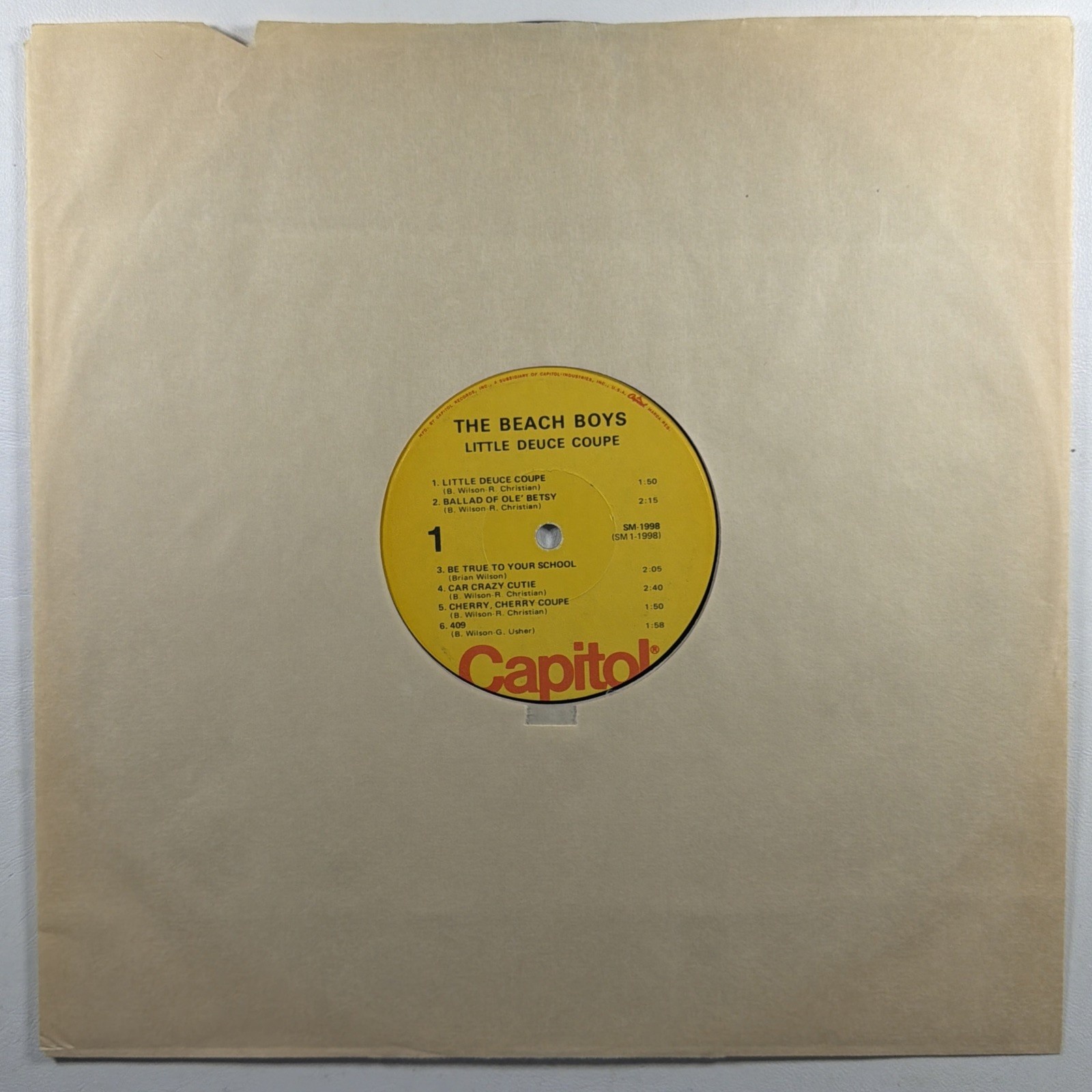 The Beach Boys - Little Deuce Coupe 32 LP Capitol SM-1998 VG+ 1976 - Image 3