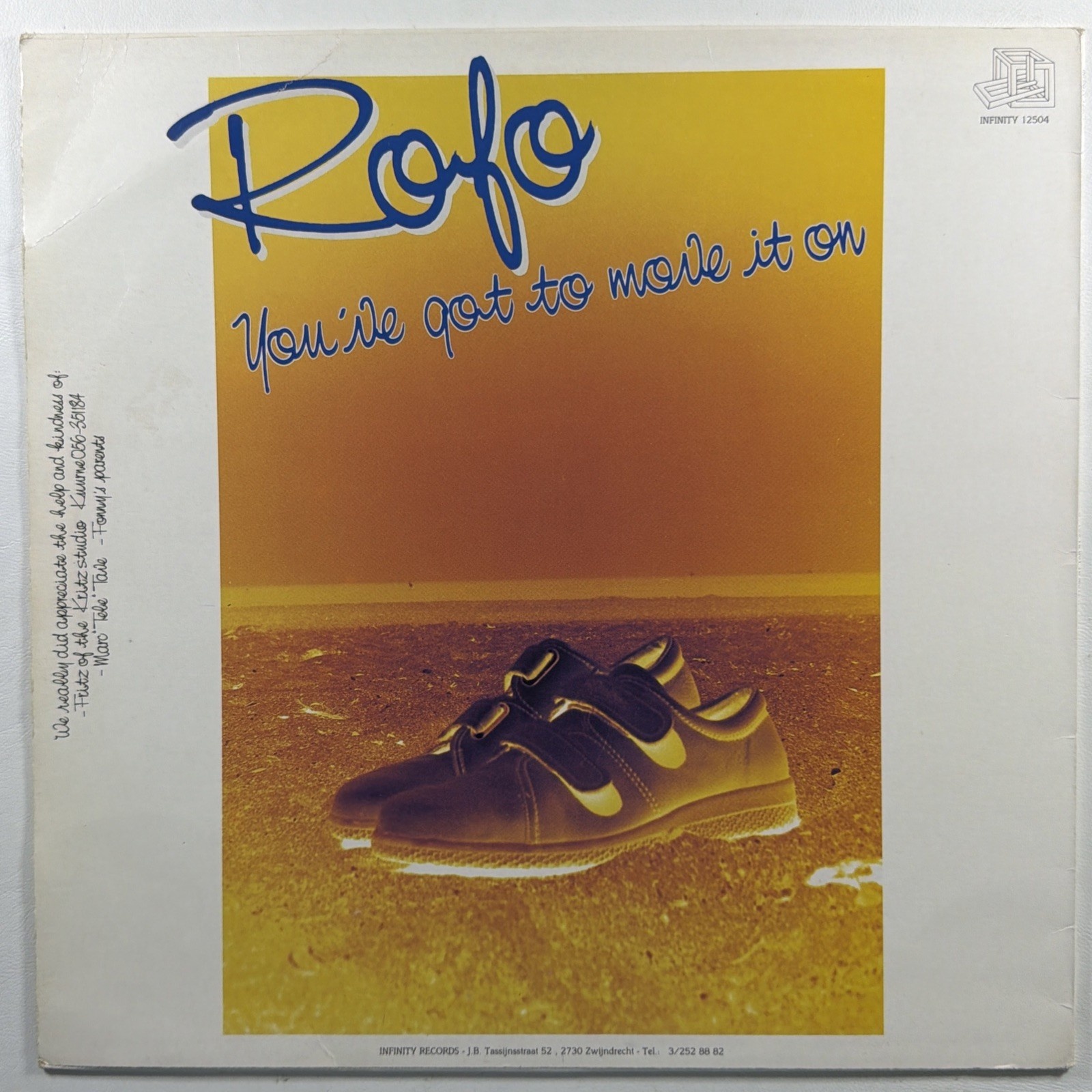 Rofo - You've Got To Move It On 12” Single Infinity Records EX 1984 Belgium - Image 2