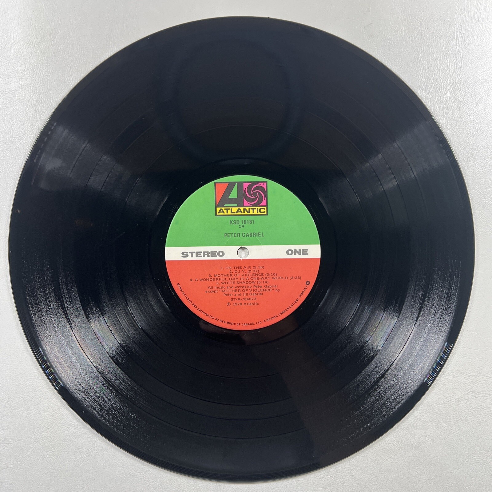 Peter Gabriel - Self Titled LP Atlantic KSD 19181 EX 1978 Canada - Image 5