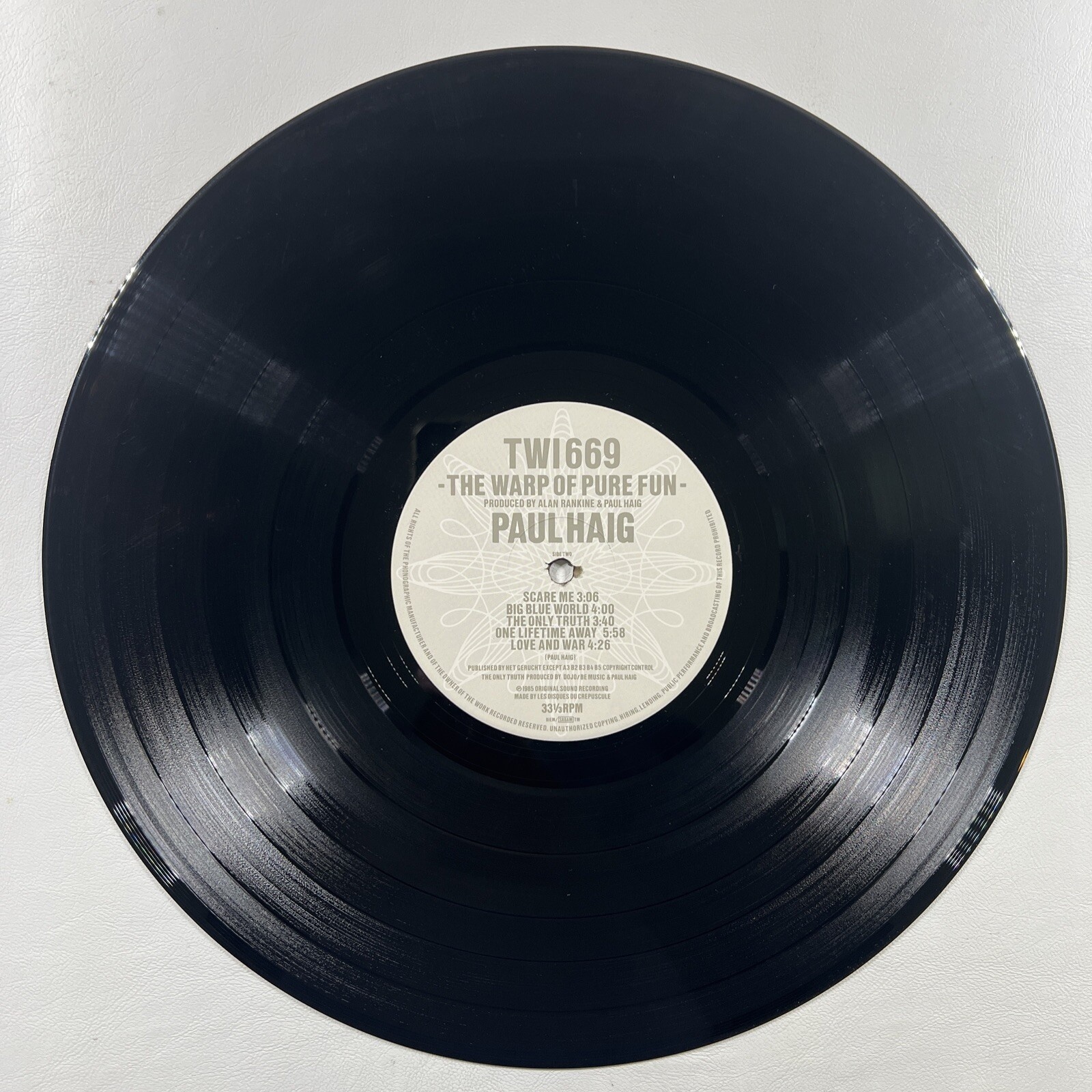 Paul Haig - The Warp Of Pure Fun LP Les Disques TWI669 VG+ 1985 Scandinavia - Image 5