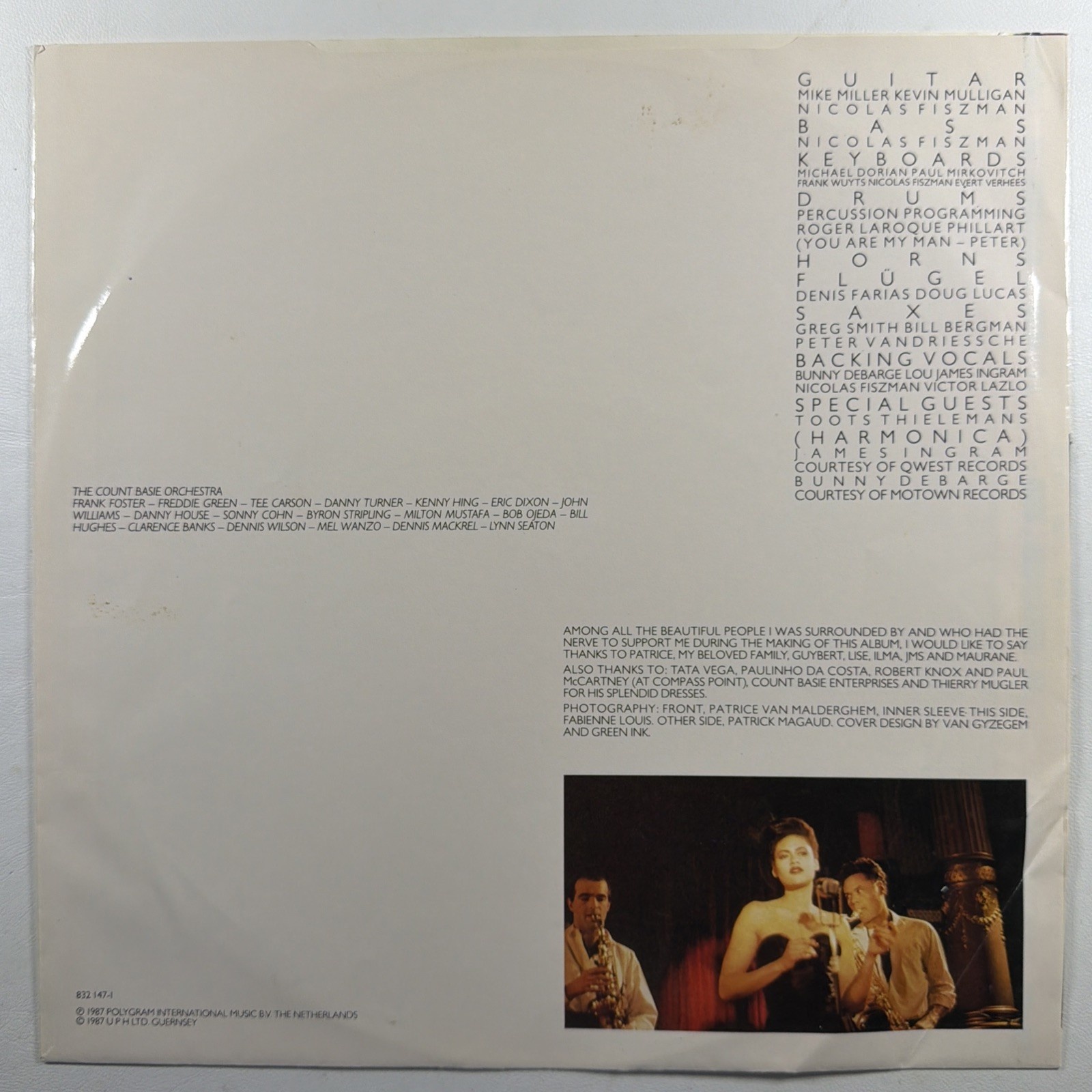 Viktor Lazlo - Self-Titled LP Polydor Records 832-147-1 VG+ Netherlands 1987 - Image 3