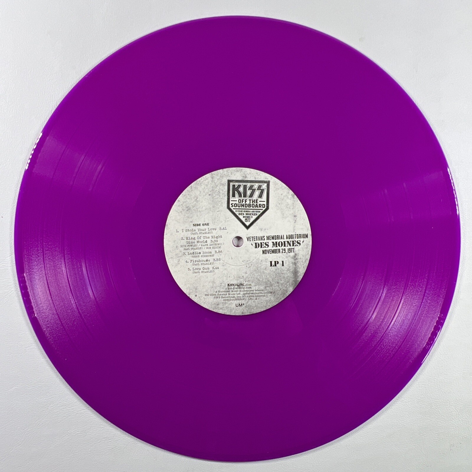 KISS - Off The Soundboard: Des Moines 1977 2LP UM EX Purple 180 Gram - Image 8