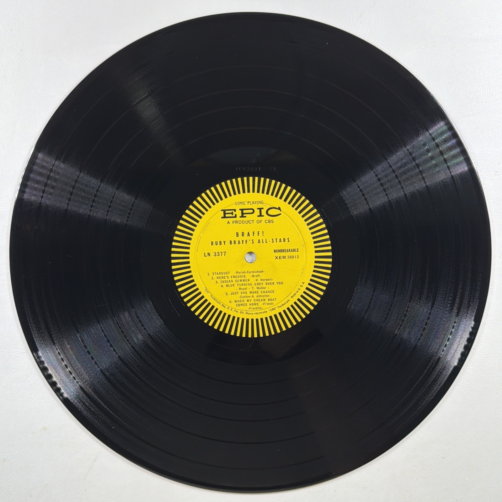 Rudy Braff - Braff! LP Epic LN 3377 EX 1957 Mono Jazz Nonbreakable - Image 4