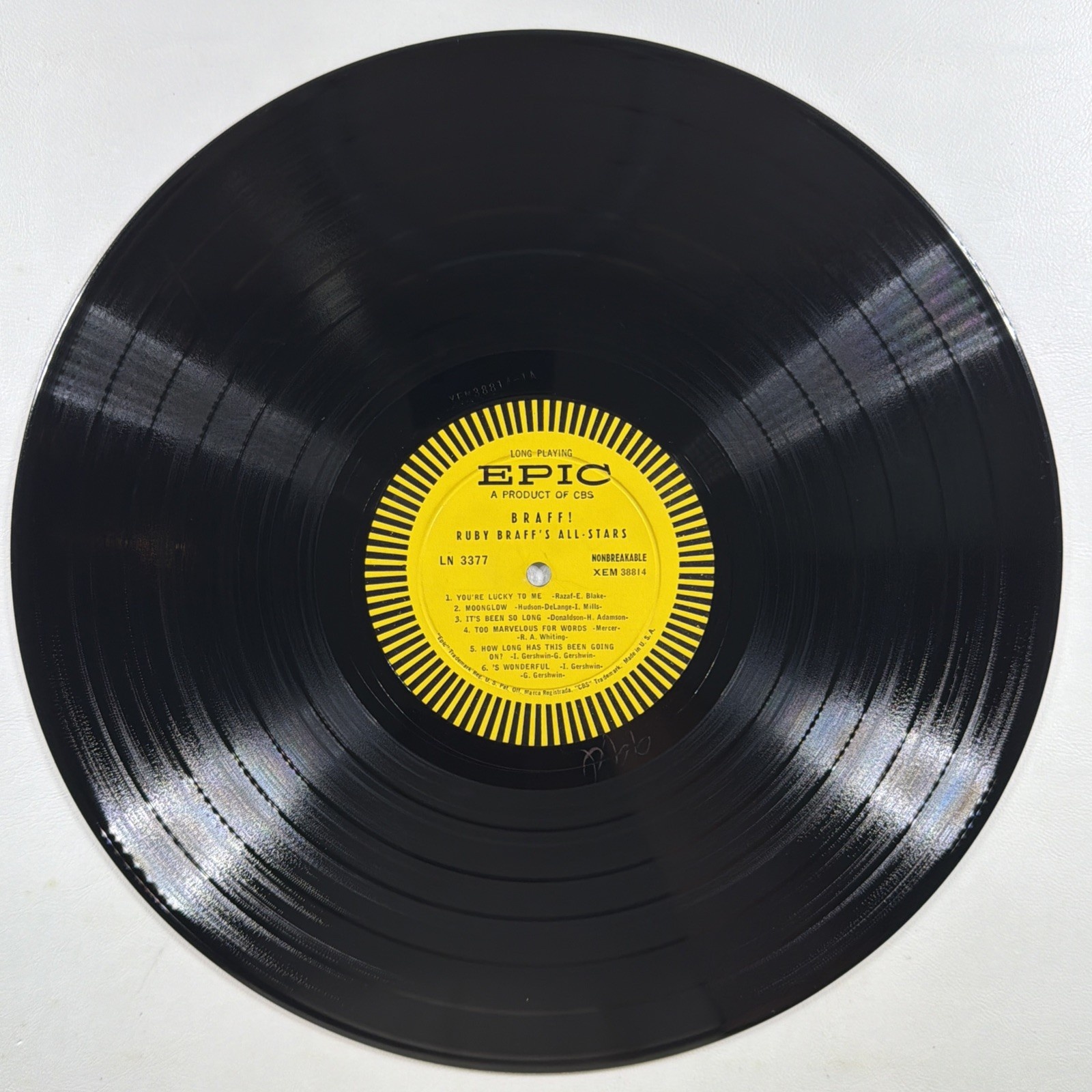 Rudy Braff - Braff! LP Epic LN 3377 EX 1957 Mono Jazz Nonbreakable - Image 5
