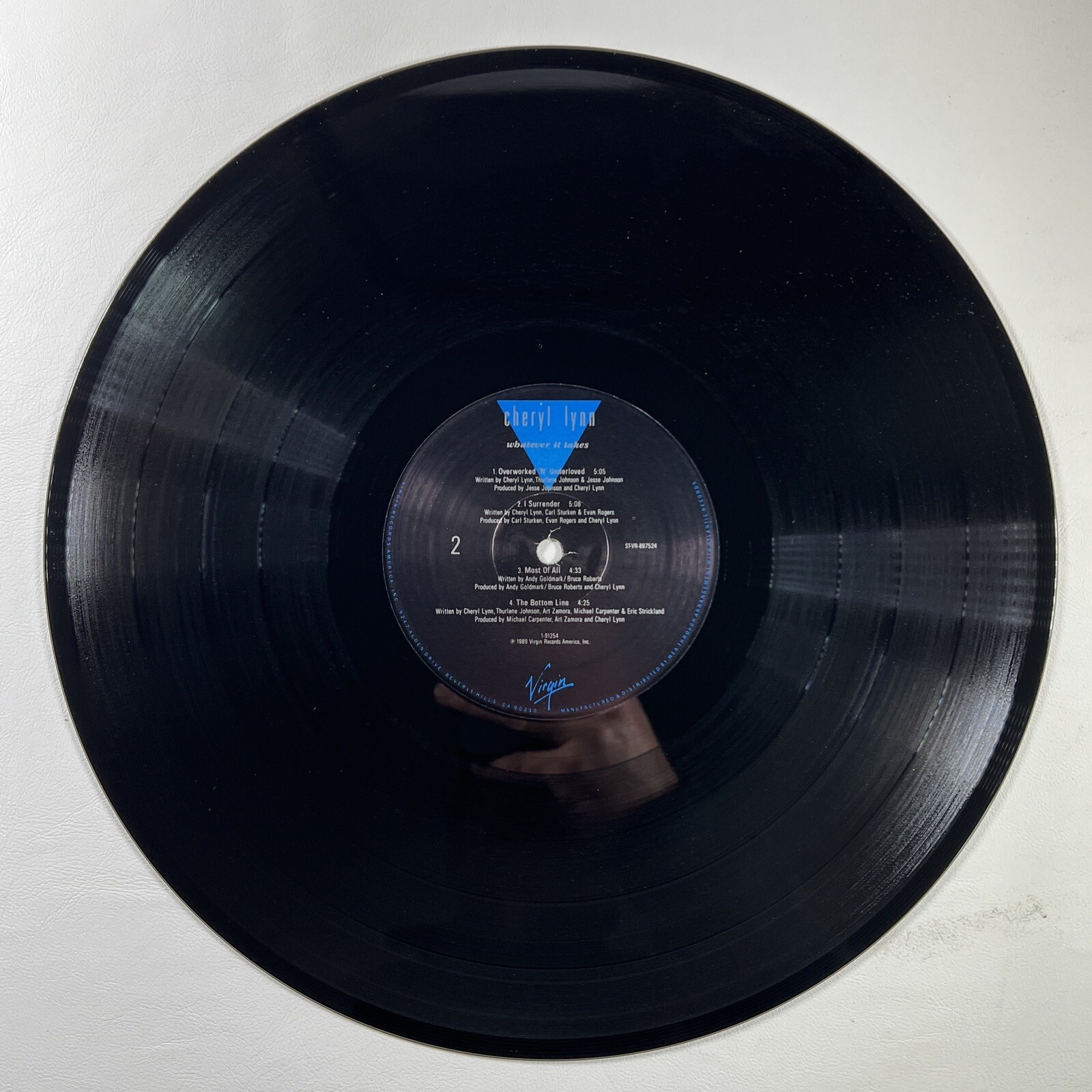 Cheryl Lynn - Whatever It Takes Promo LP Virgin C6035A EX Hype Sticker - Image 4