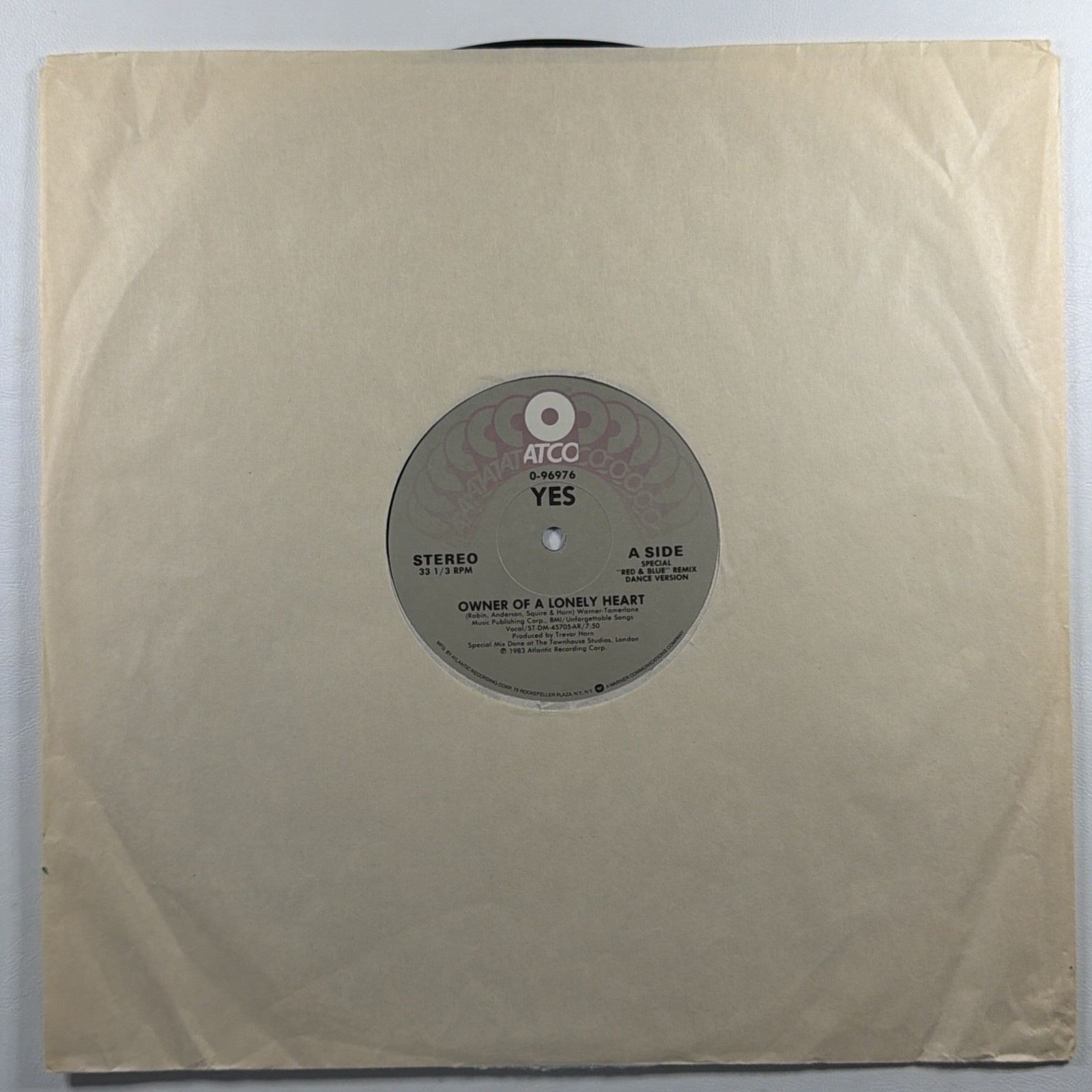 Yes - Owner Of A Lonely Heart Maxi Red & Blue Remix Dance Version EX Hype 1983 - Image 3