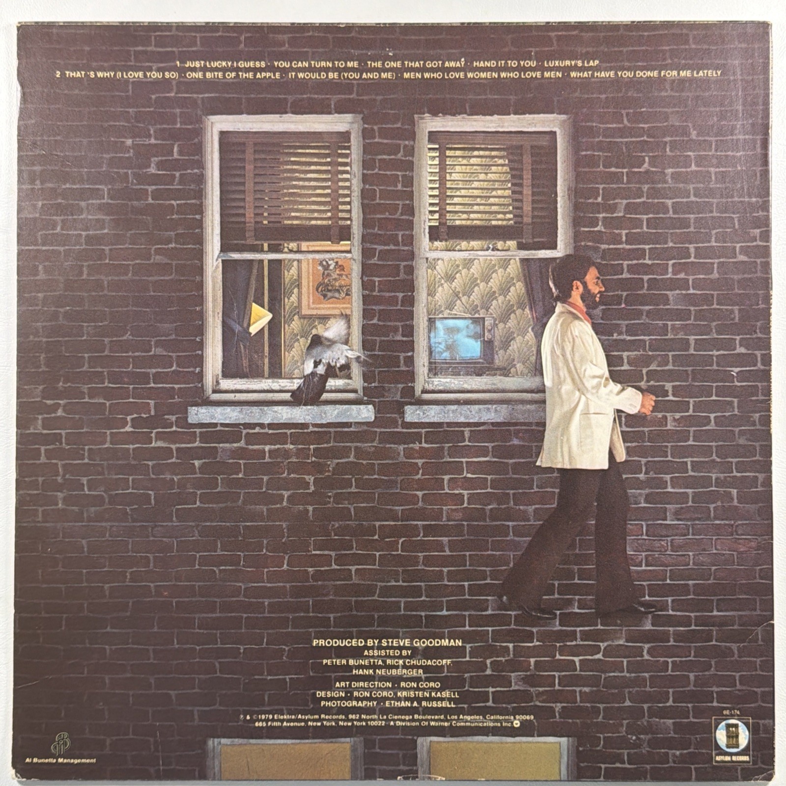 Steve Goodman - High and Outside LP Elektra 6E-174 EX White Label Promo 1979 - Image 3