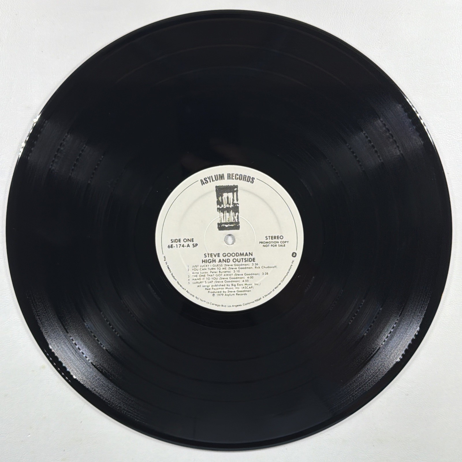 Steve Goodman - High and Outside LP Elektra 6E-174 EX White Label Promo 1979 - Image 5
