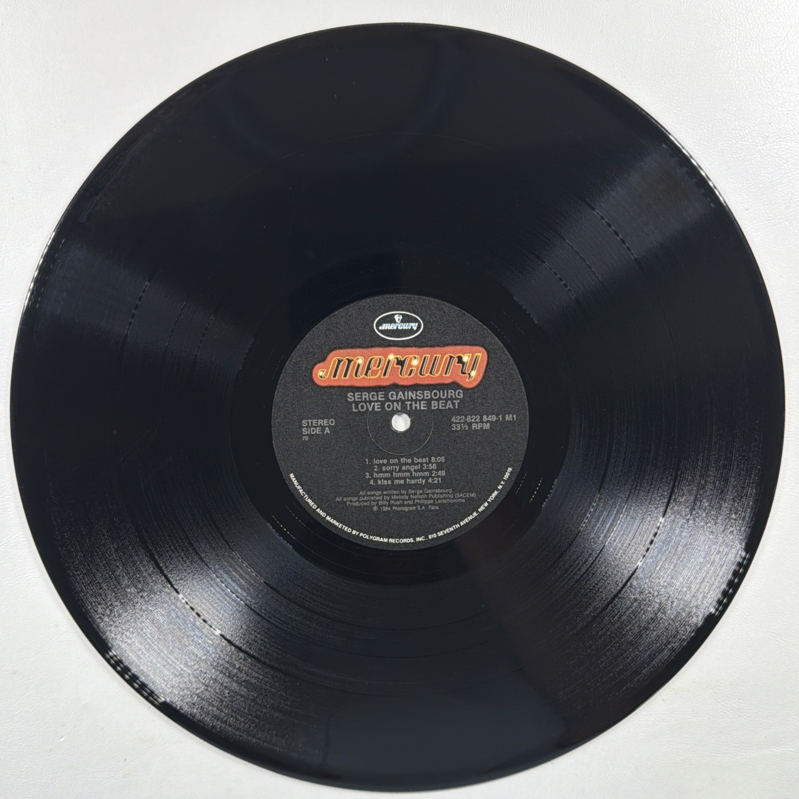Serge Gainsbourg – Love On The Beat LP Mercury 8228491 M1 VG+ 1984 Rock Funk - Image 5