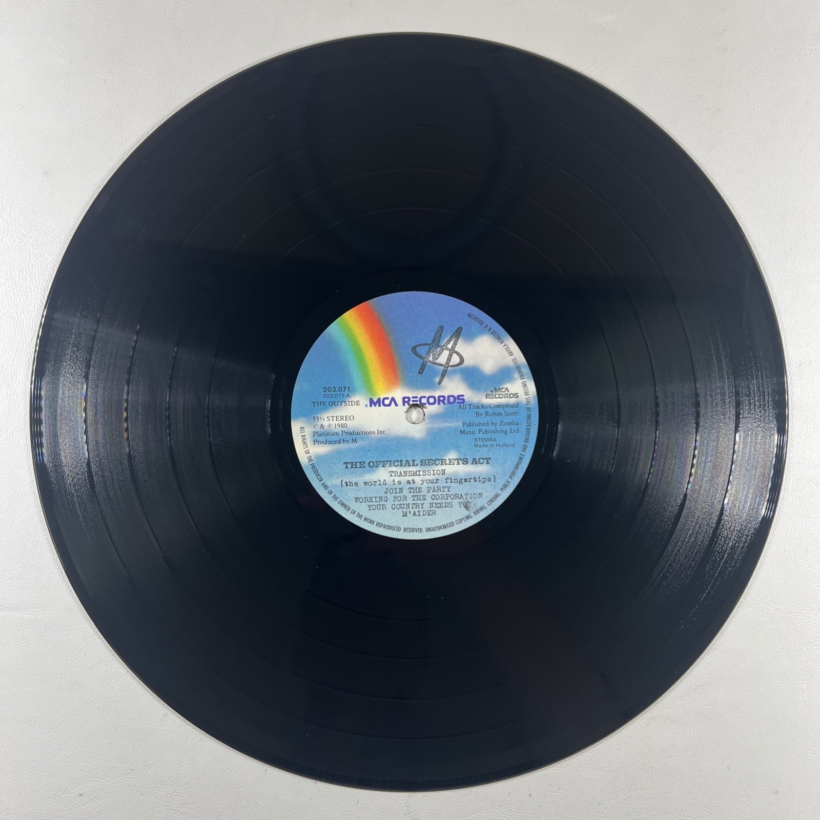 M - The Official Secrets Act LP MCA Records NM 1980 UK Synth-Pop - Image 4