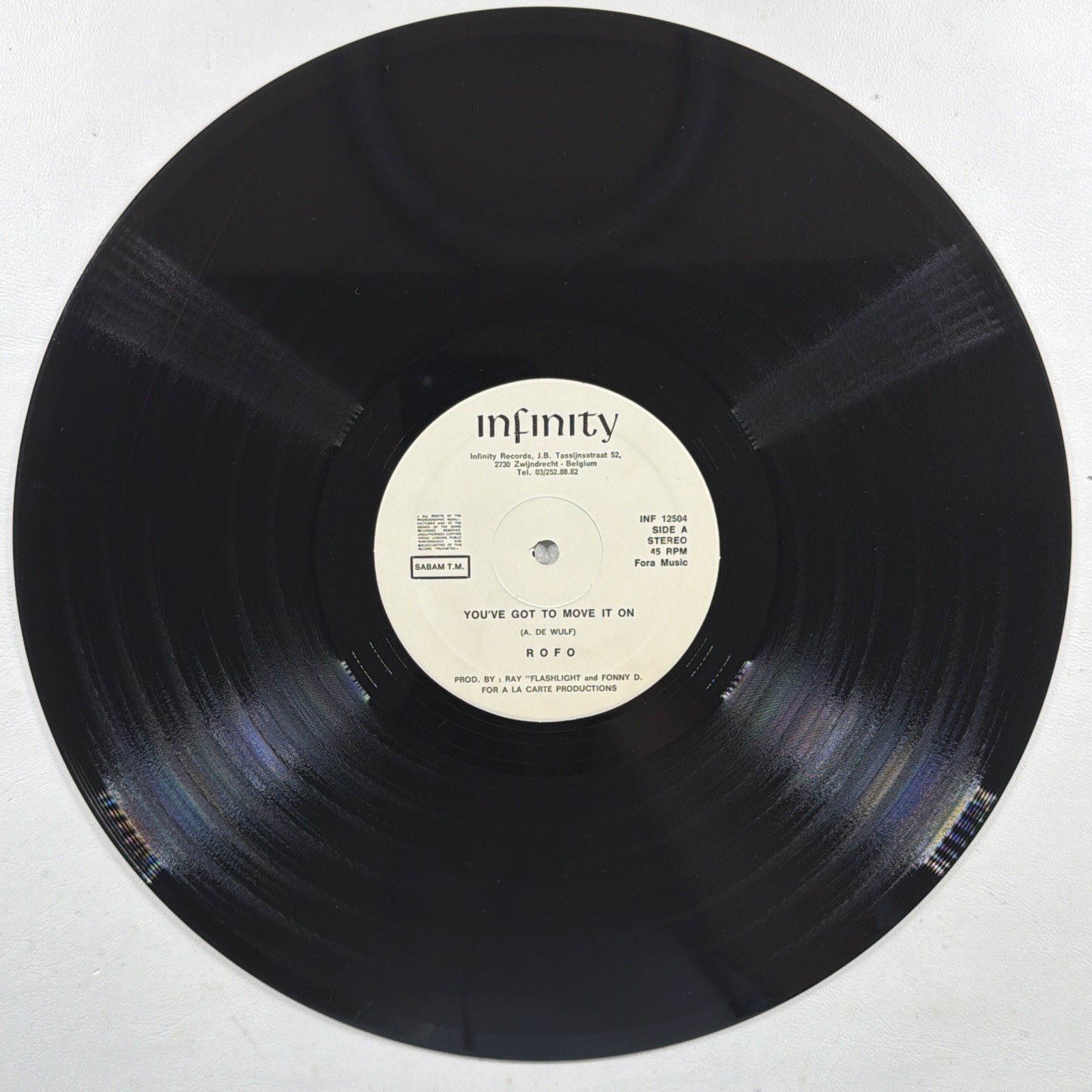 Rofo - You've Got To Move It On 12” Single Infinity Records EX 1984 Belgium - Image 4