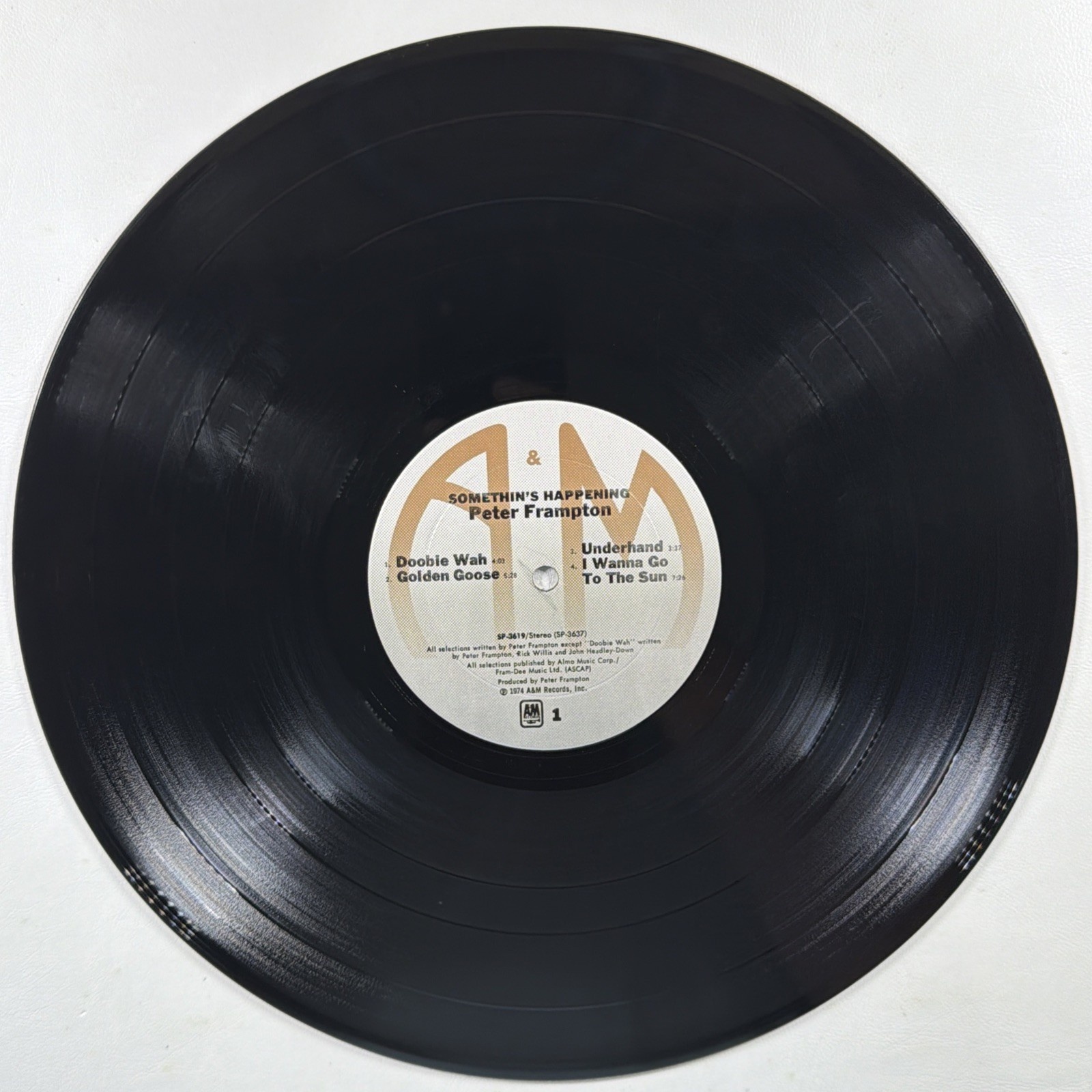 Peter Frampton -Somethin's Happening LP A&M Record SP-3619 EX 1974 Doobie Wah - Image 5