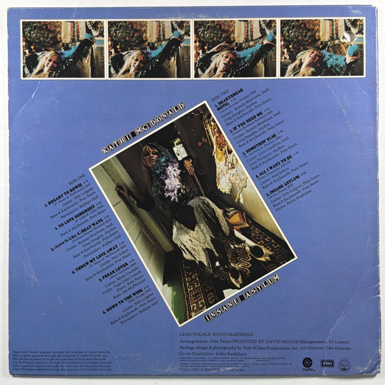 Kathi McDonald - Insane Asylum LP Capitol Records ST-11224 NM 1974 Nils Lofgren - Image 2