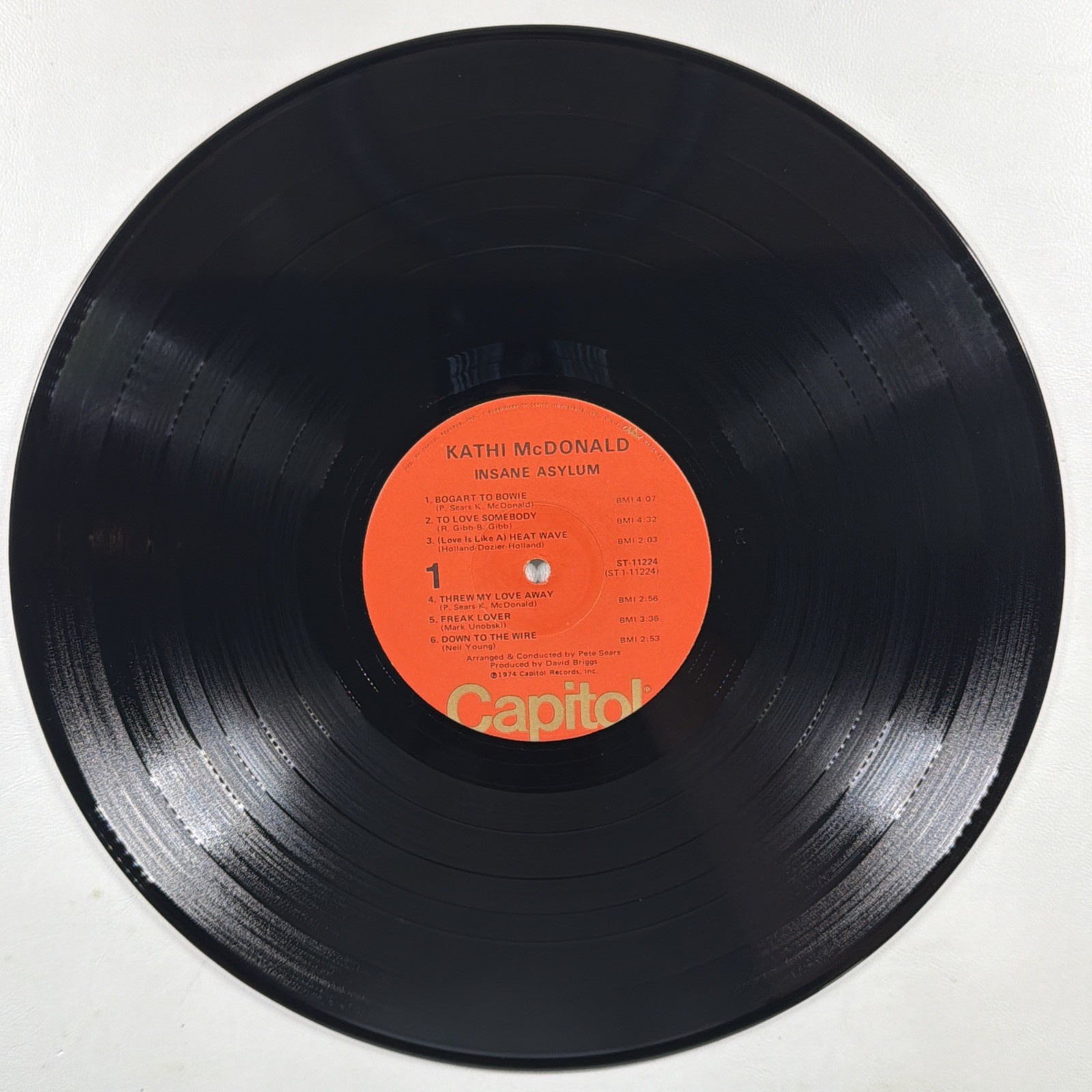 Kathi McDonald - Insane Asylum LP Capitol Records ST-11224 NM 1974 Nils Lofgren - Image 5
