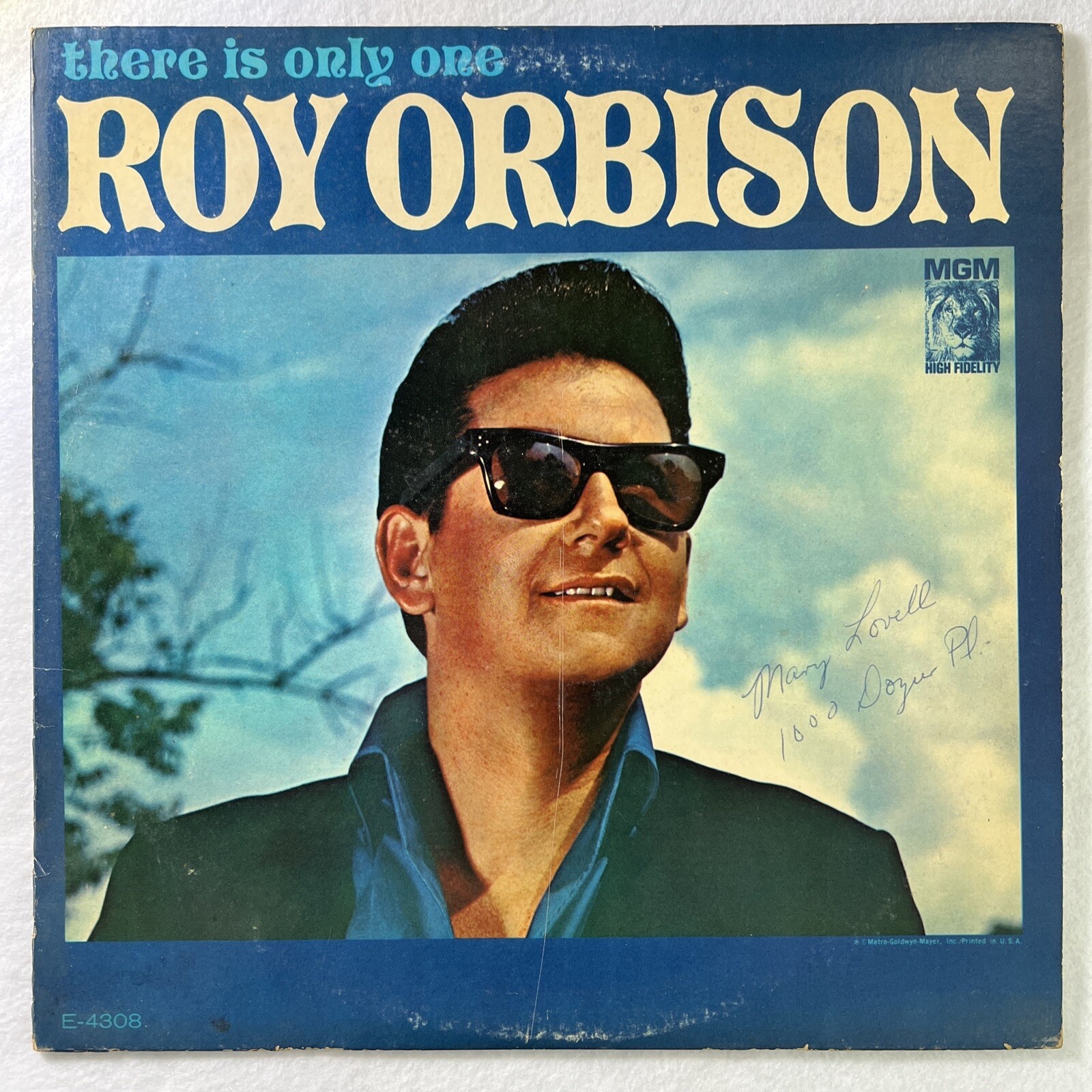 Roy Orbison - There Is Only One PROMO LP MGM E4308 VG Mono