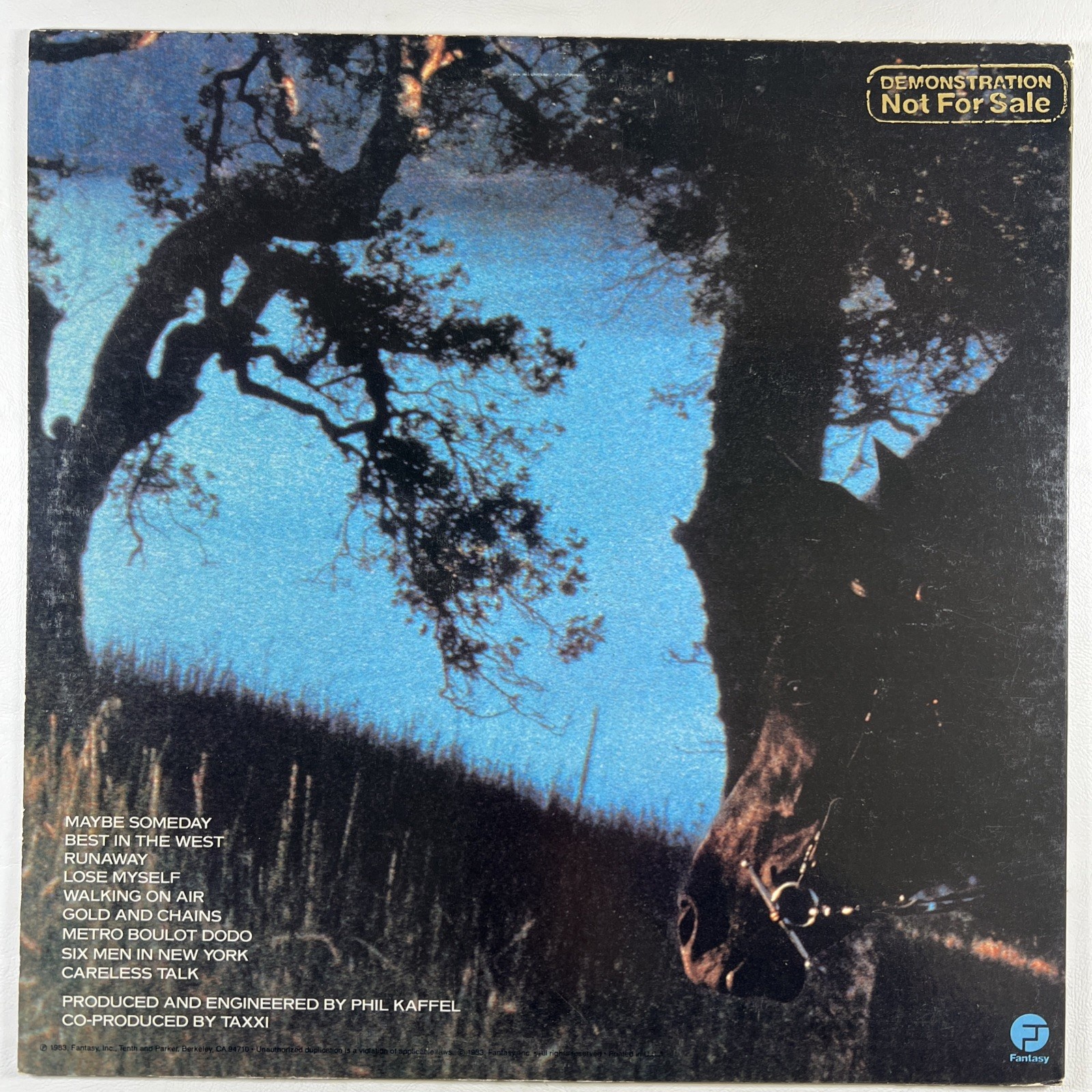 TAXXI - Foreign Tongue LP Fantasy F-9628 EX 1983 Promo - Image 2