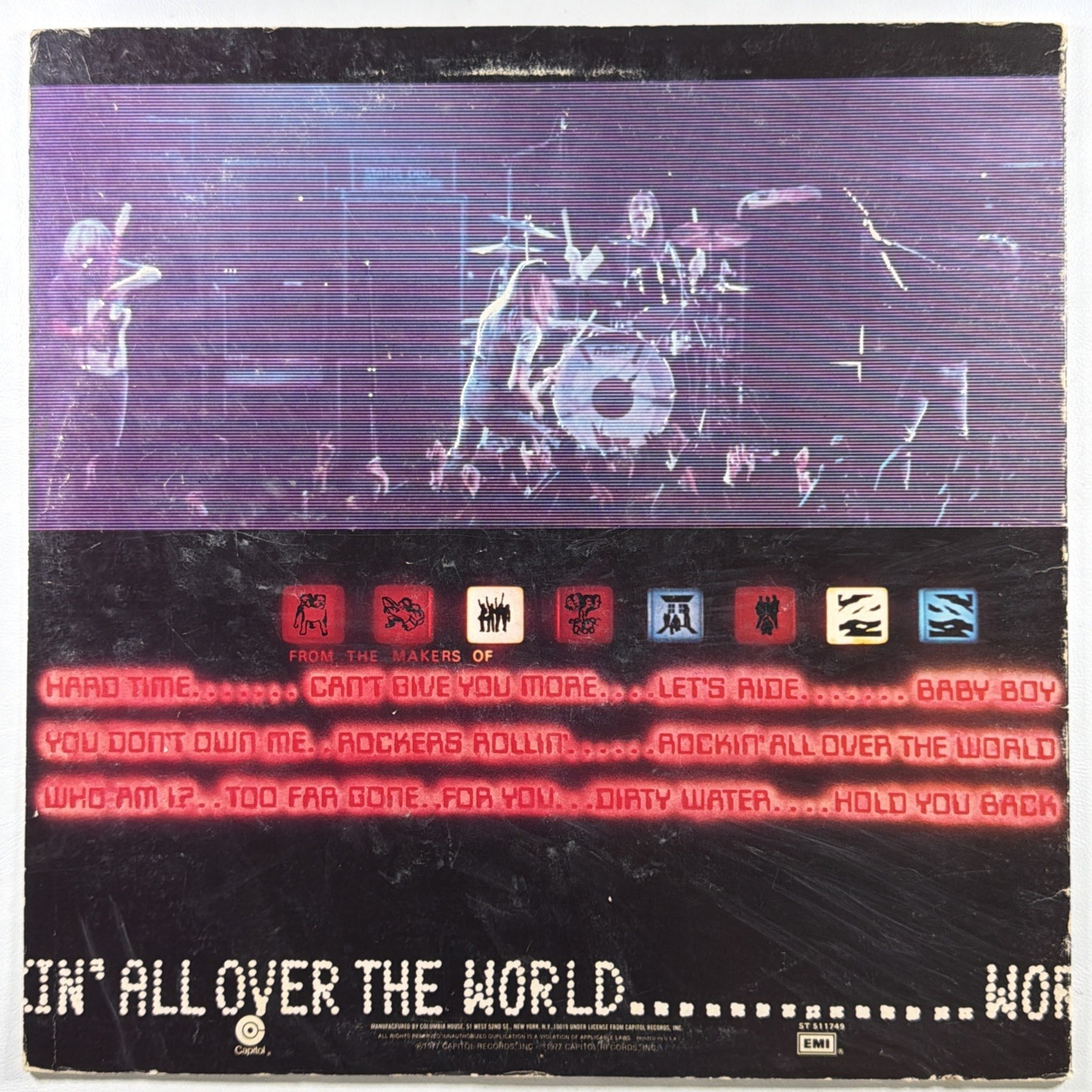 Status Quo - Rockin' All Over The World LP Capitol ST 511749 VG+ 1977 Live - Image 2