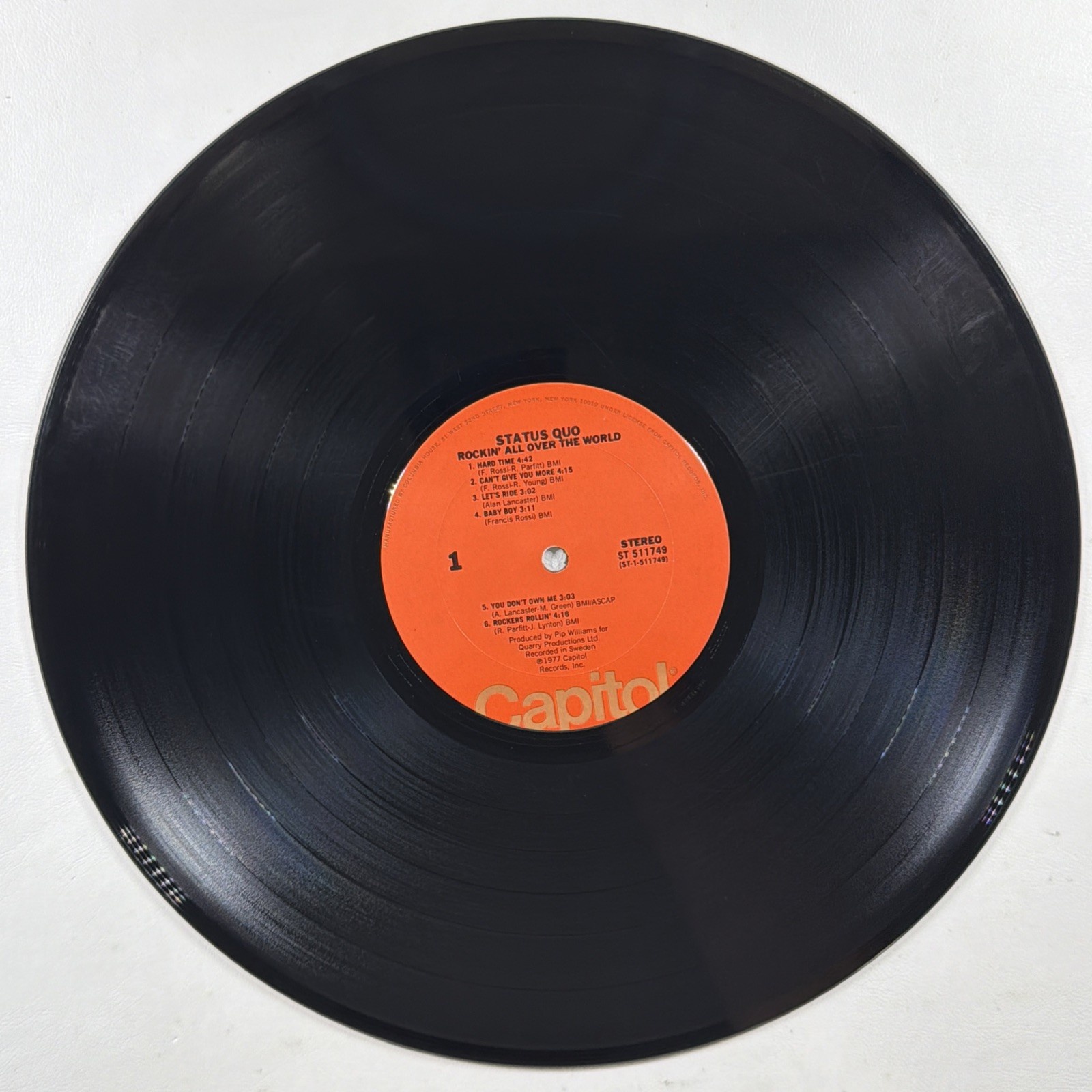 Status Quo - Rockin' All Over The World LP Capitol ST 511749 VG+ 1977 Live - Image 5