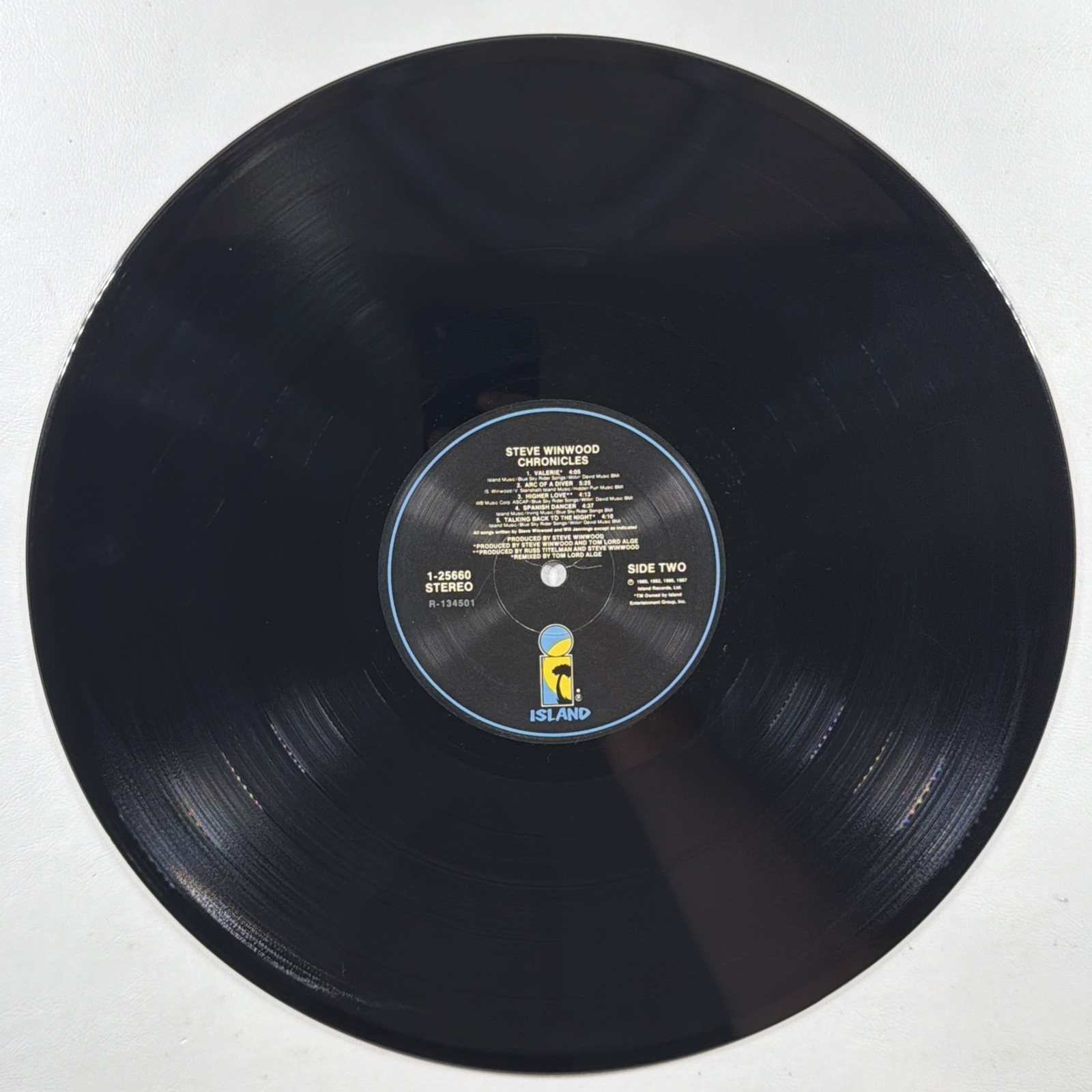Steve Winwood - Chronicles LP Island Records 9 25666 1 VG+ 1987 Higher Love - Image 4