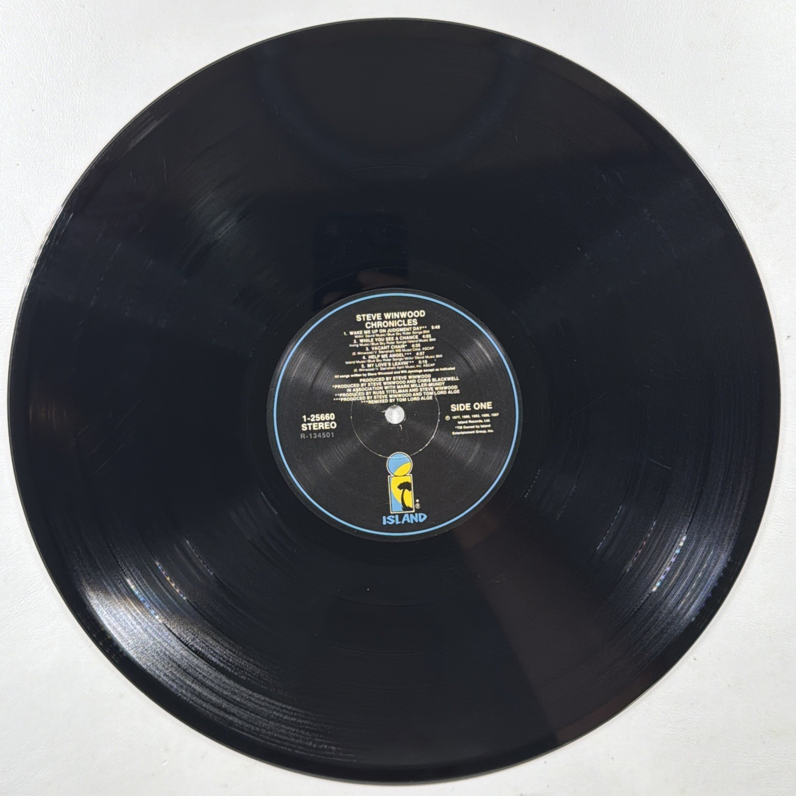 Steve Winwood - Chronicles LP Island Records 9 25666 1 VG+ 1987 Higher Love - Image 5