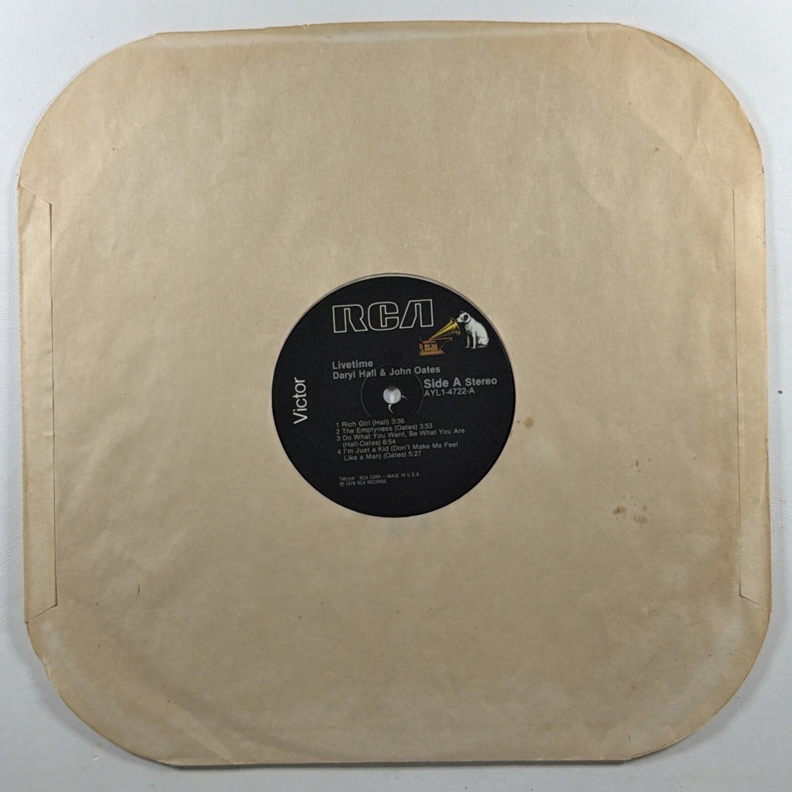 Daryl Hall & John Oates - Livetime LP RCA Victor AYL1-4722 VG+ 1978 Rich Girls - Image 3