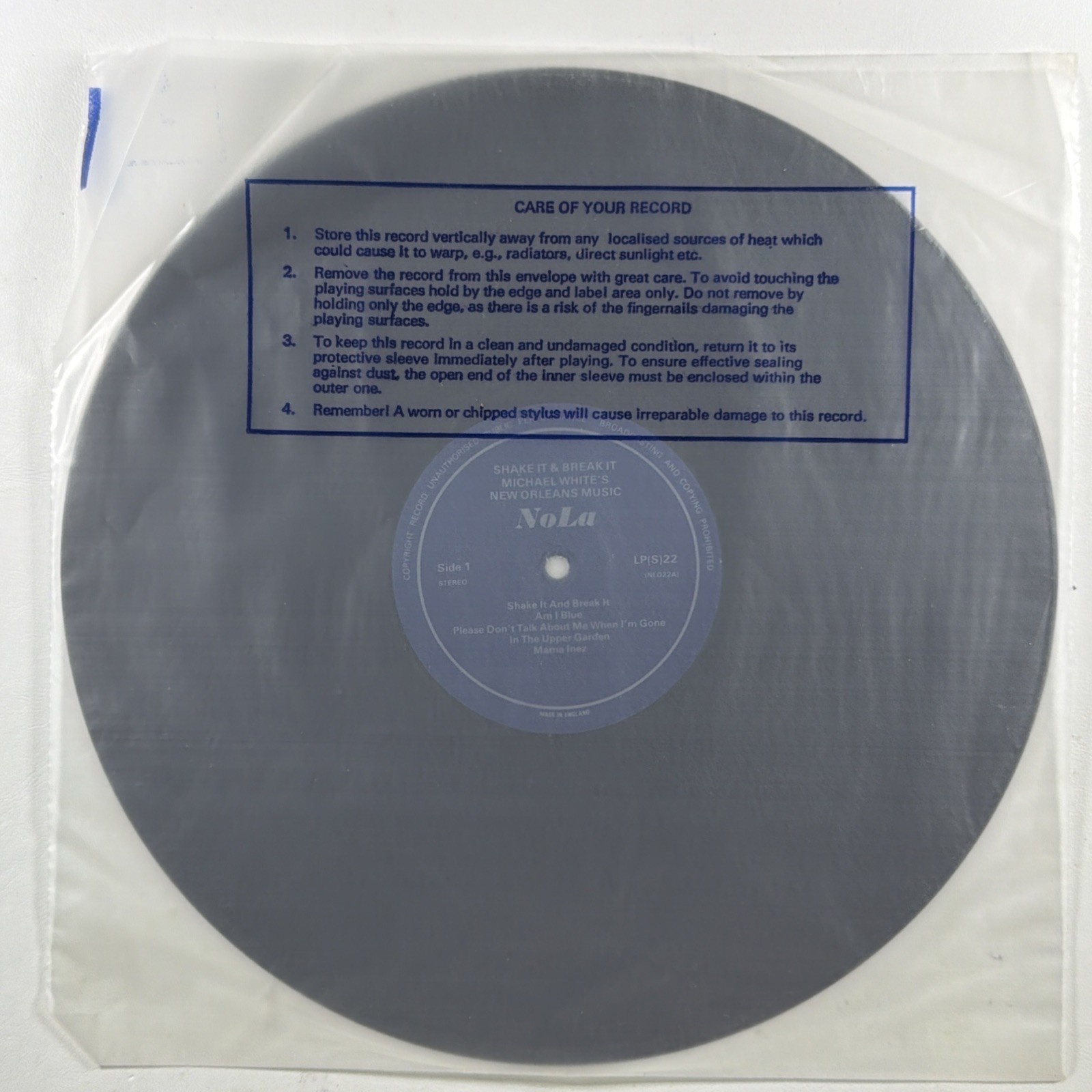 Michael White - Shake It & Break It Michael White's New Orleans Music LP 1987 NM - Image 3
