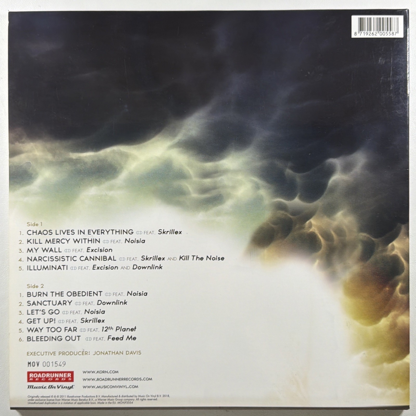 Korn - The Path of Totality LP MOVLP2054 NM 1549/2500 Ltd Ed 2018 UK 180g Gray - Image 2