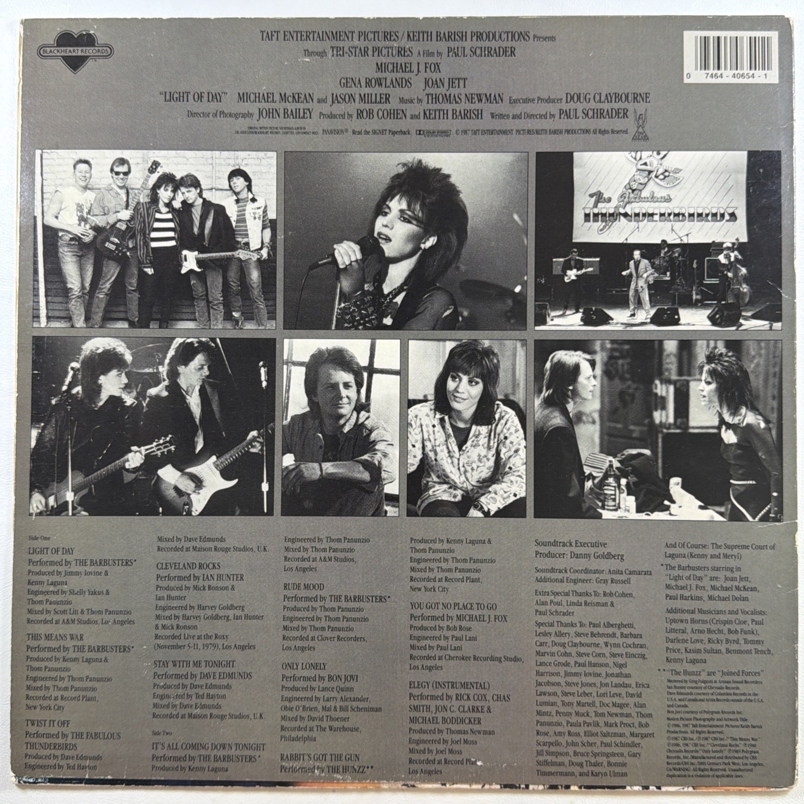 Light of Day Soundtrack LP Blackheart SZ 40654 Joan Jett Michael J Fox NM 1987 - Image 2